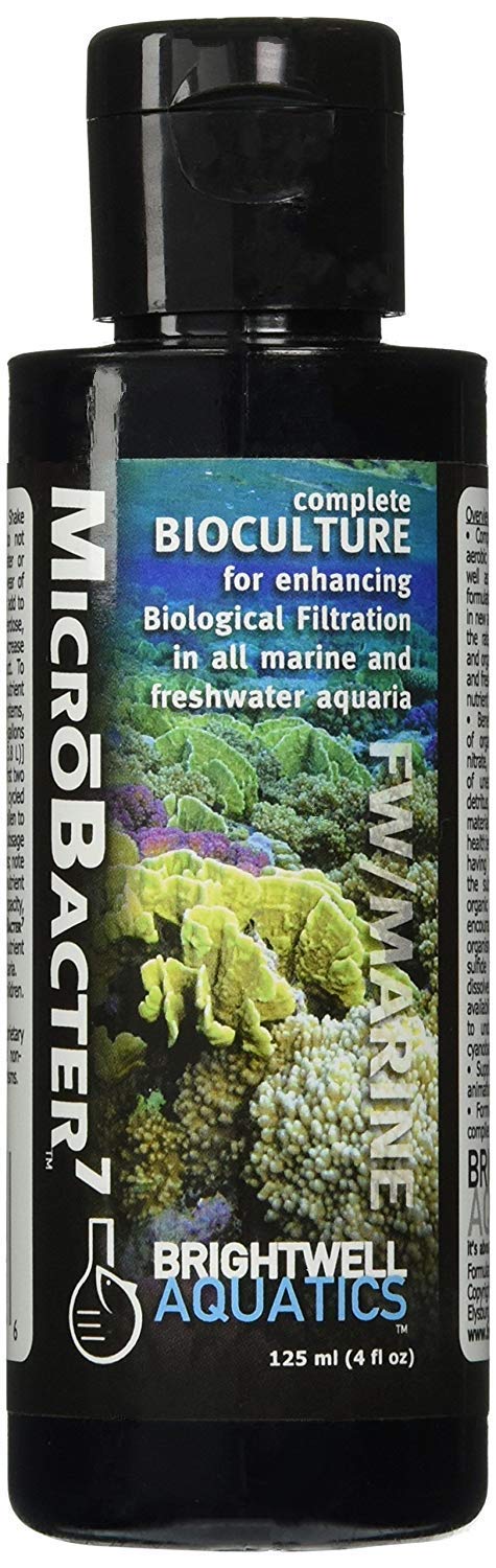 Brightwell Aquatics Microbacter7 Complete Bioculture For Fish Tank Or Aquarium - Populates Biological Filter Media For Saltwater And Freshwater Fish - Aquarium Water Treatments, 4.2 Fl Oz