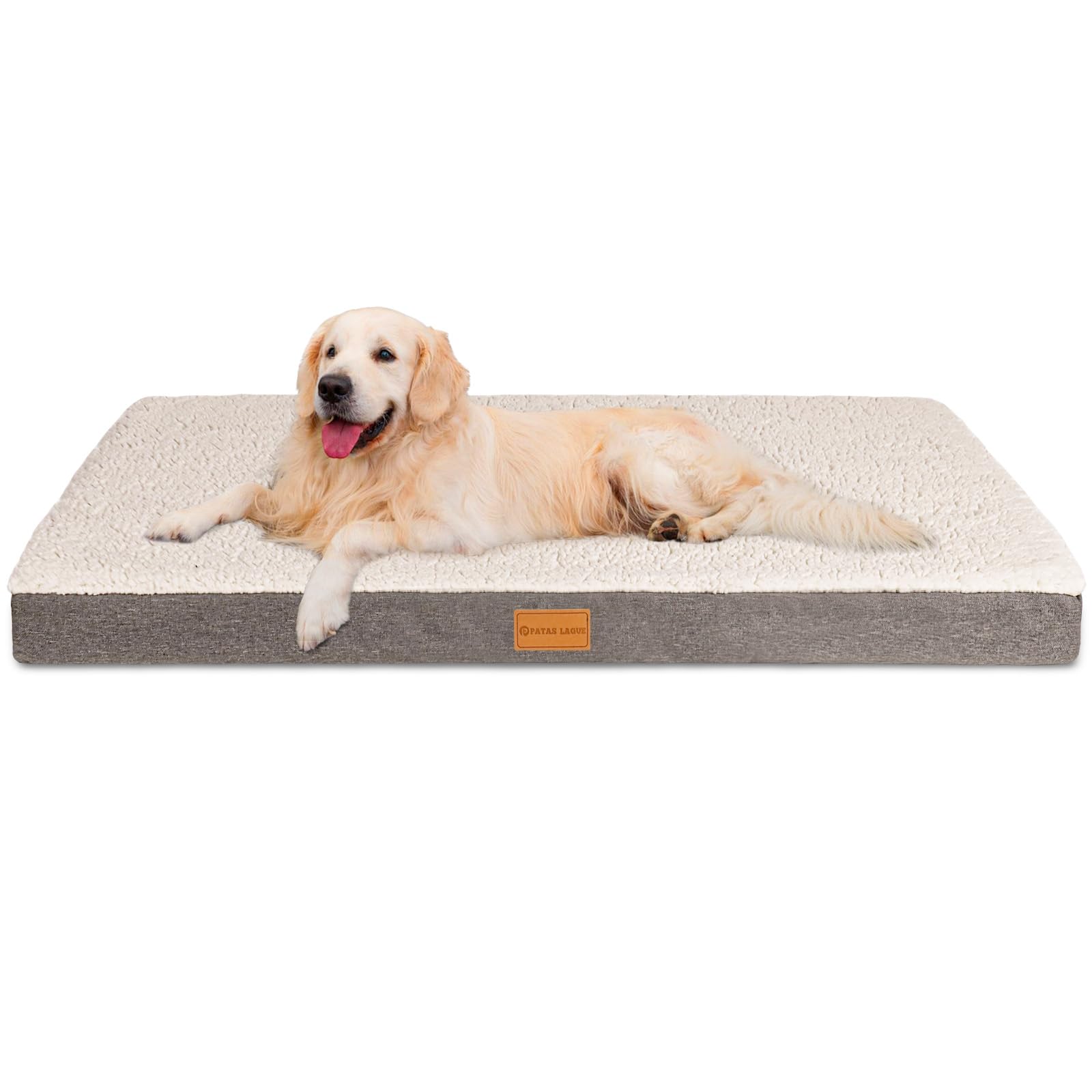 Patas Lague Orthopedic Xxl Dog Bed For Extra Large Dogs 48''X30'', Soft Comfortable Waterproof Egg Crate Foam Big Large Pet Beds