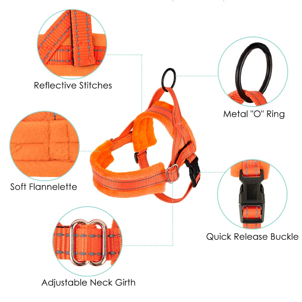 Lukovee Dog Harness And Leash Set, Soft Padded Adjustable Reflective Vest Puppy Harness With 4Ft Lightweight Anti-Twist Dog Leas