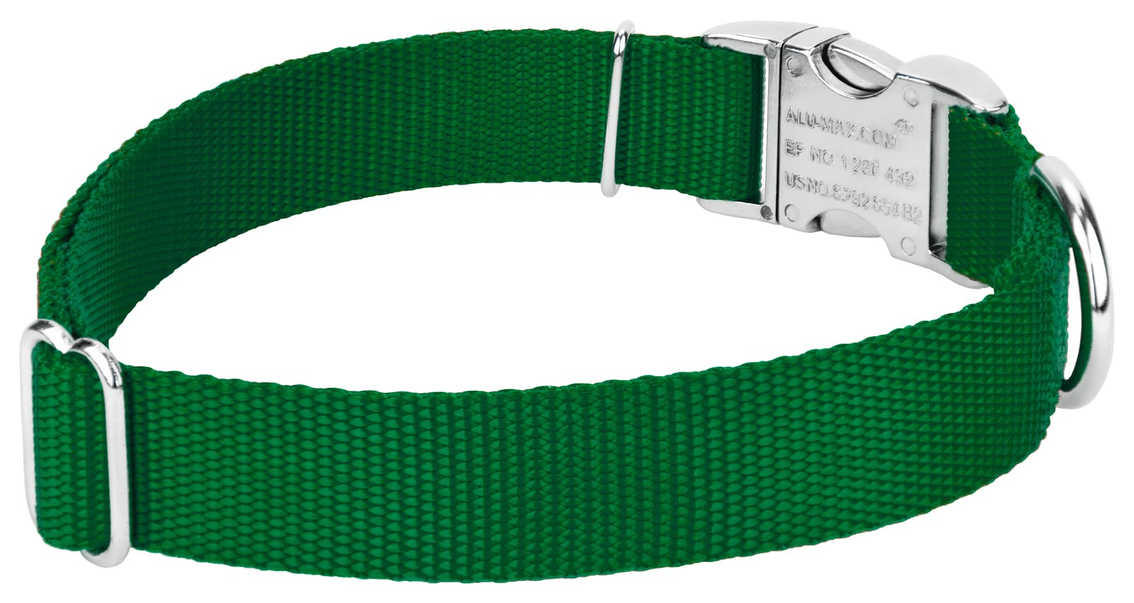 Country Brook Petz - Vibrant 30+ Color Selection - Premium Nylon Dog Collar With Metal Buckle (Medium, 3/4 Inch Wide, Christmas Green)
