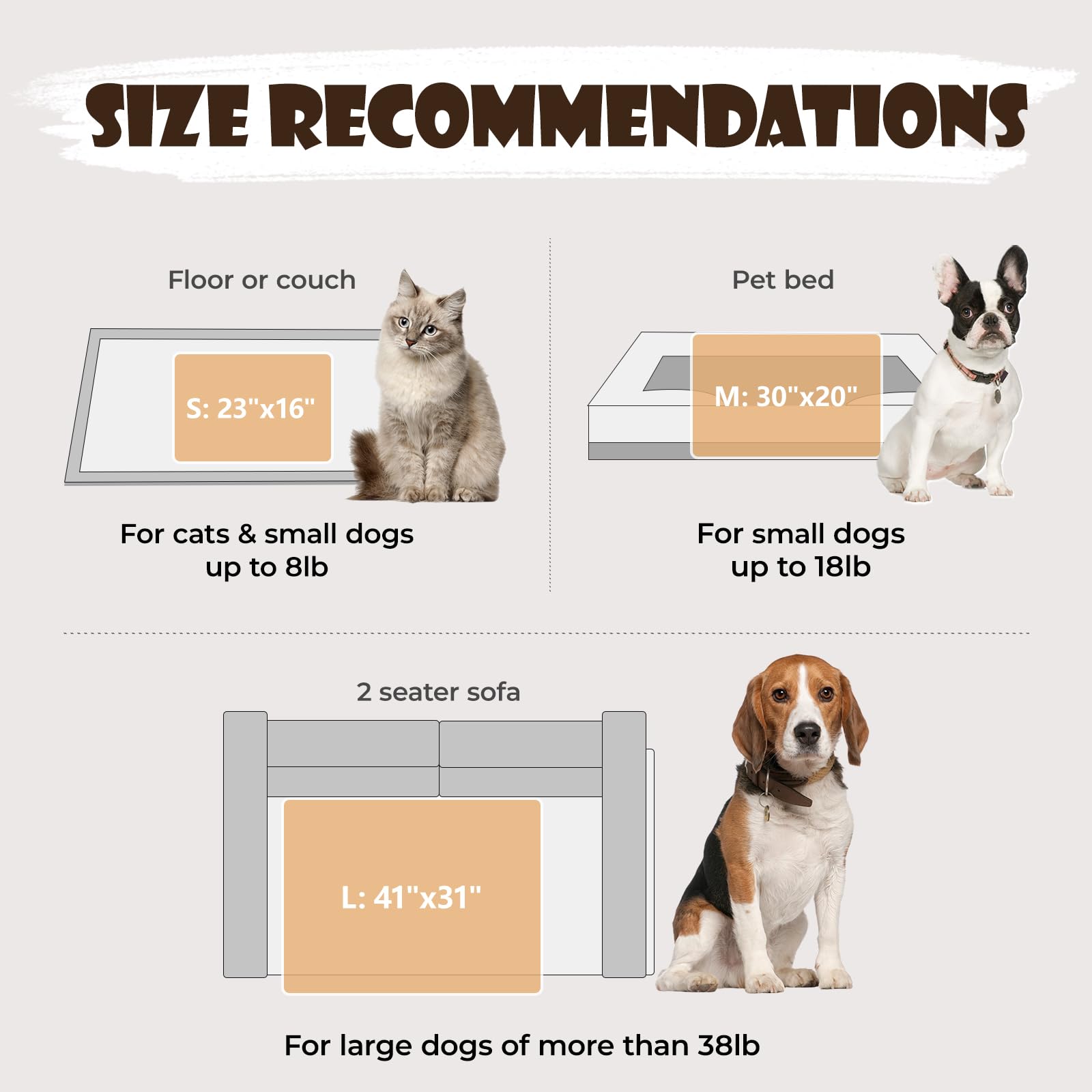 1 Pack 3 Blankets Super Soft Fluffy Premium Fleece Pet Blanket Flannel Throw For Dog Puppy Cat Paw Brown/Pink/White Small(23X16