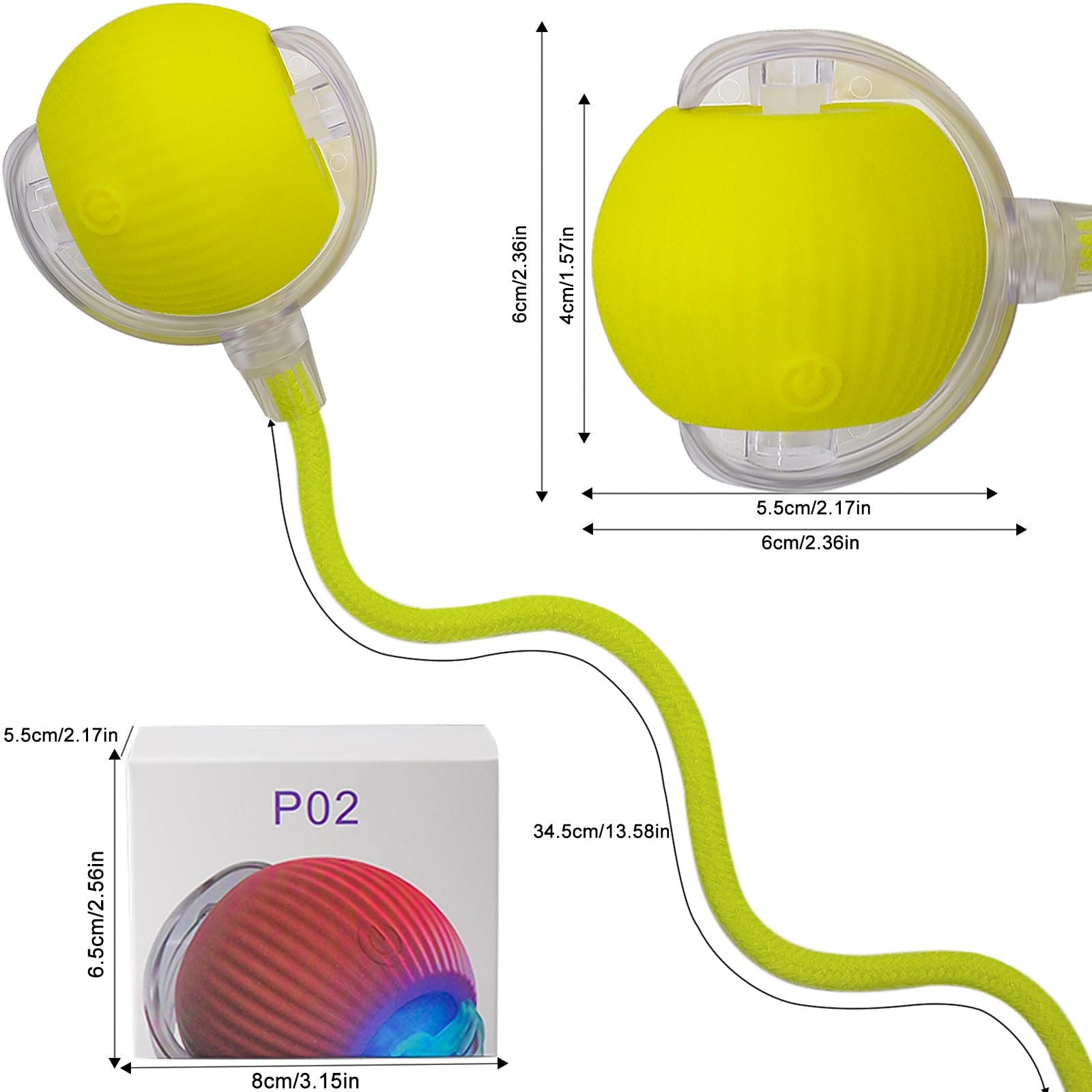 Interactive Cat Dog Toy Ball: Indoor Small Automatic Moving Smart Rolling Fun Pet Game With Led Light And String Tail For Motion