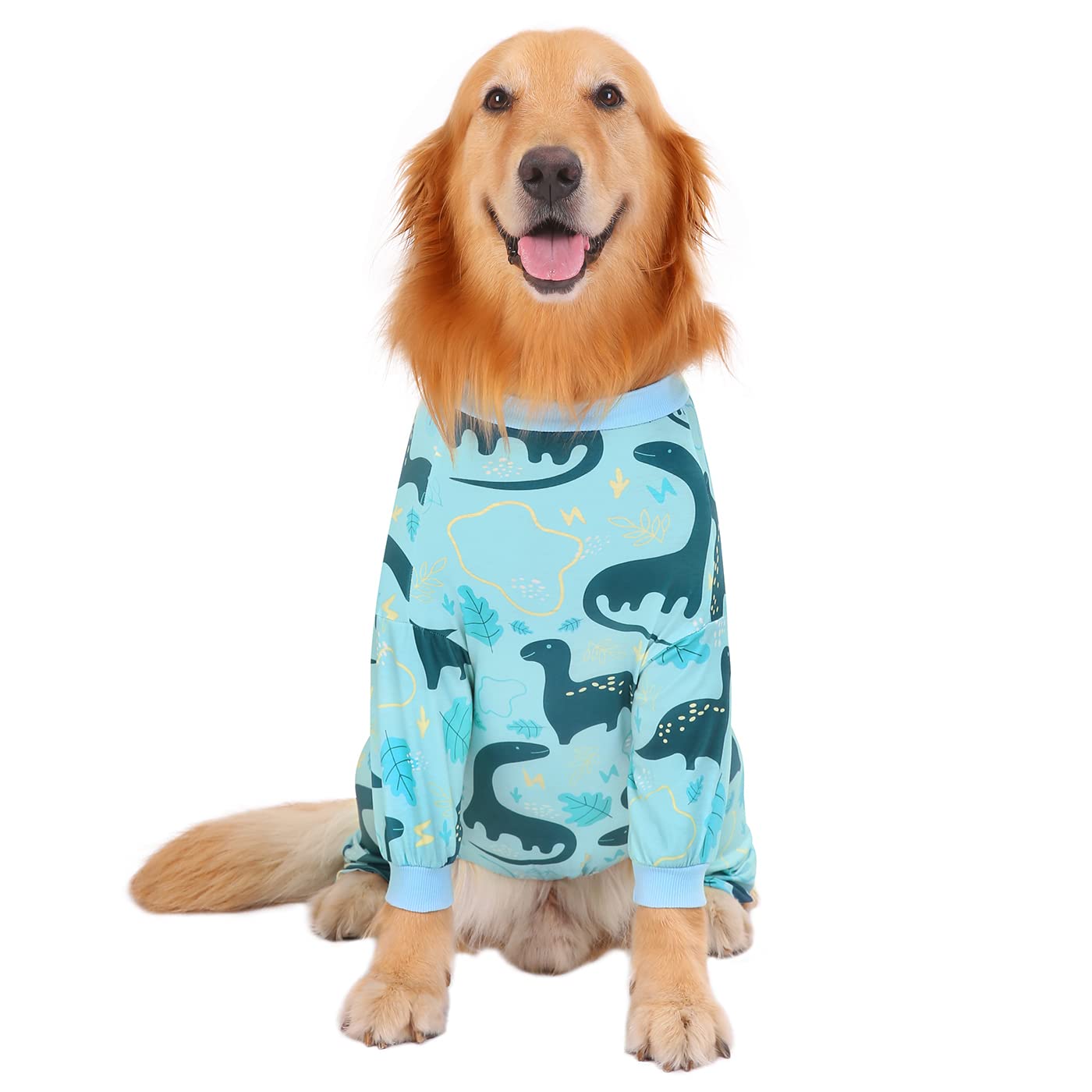Hde Dog Pajamas One Piece Jumpsuit Lightweight Dog Pjs Shirt For M-3Xl Dogs Dinosaurs - Xxl