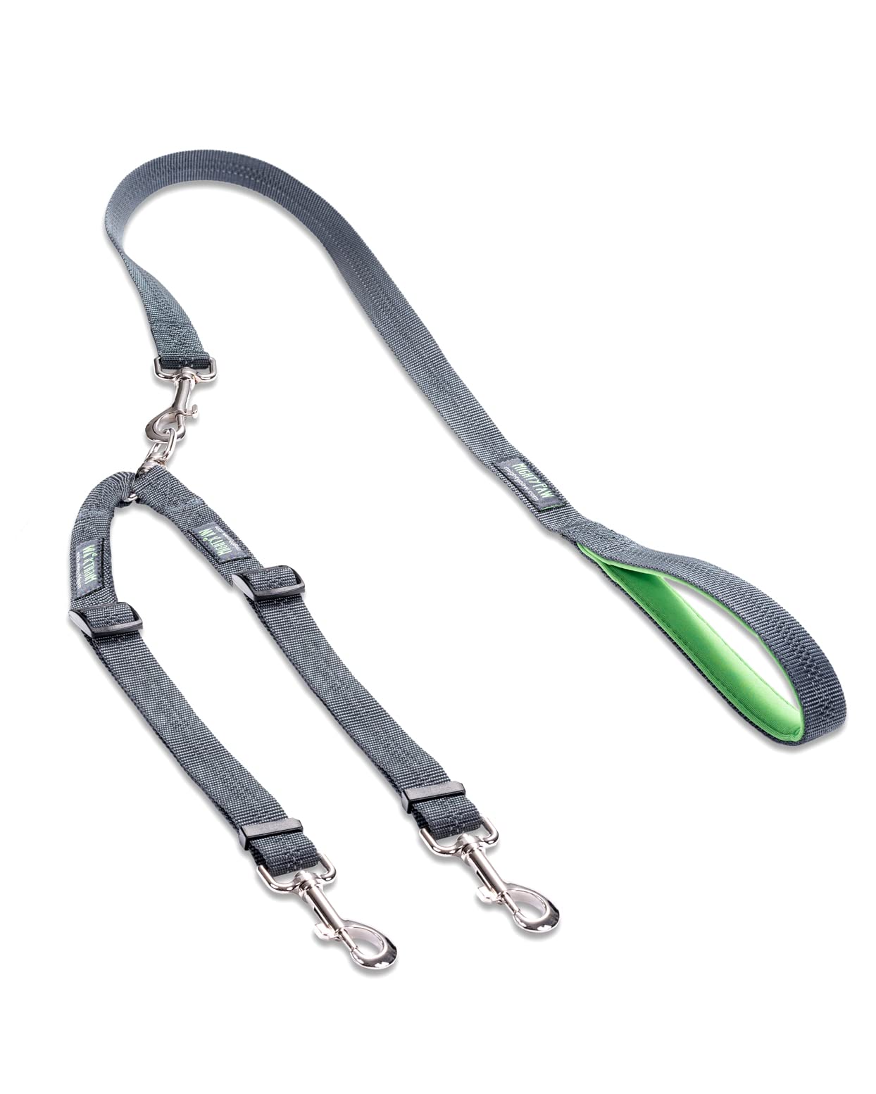 Mighty Paw Double Dog Leash - Double Leash For Two Dogs No Tangle Design. Split Lead For 2 Pets. Adjustable To Fit All Sized Breeds. Reflective Dual Pet Lead For People With Multiple Pups