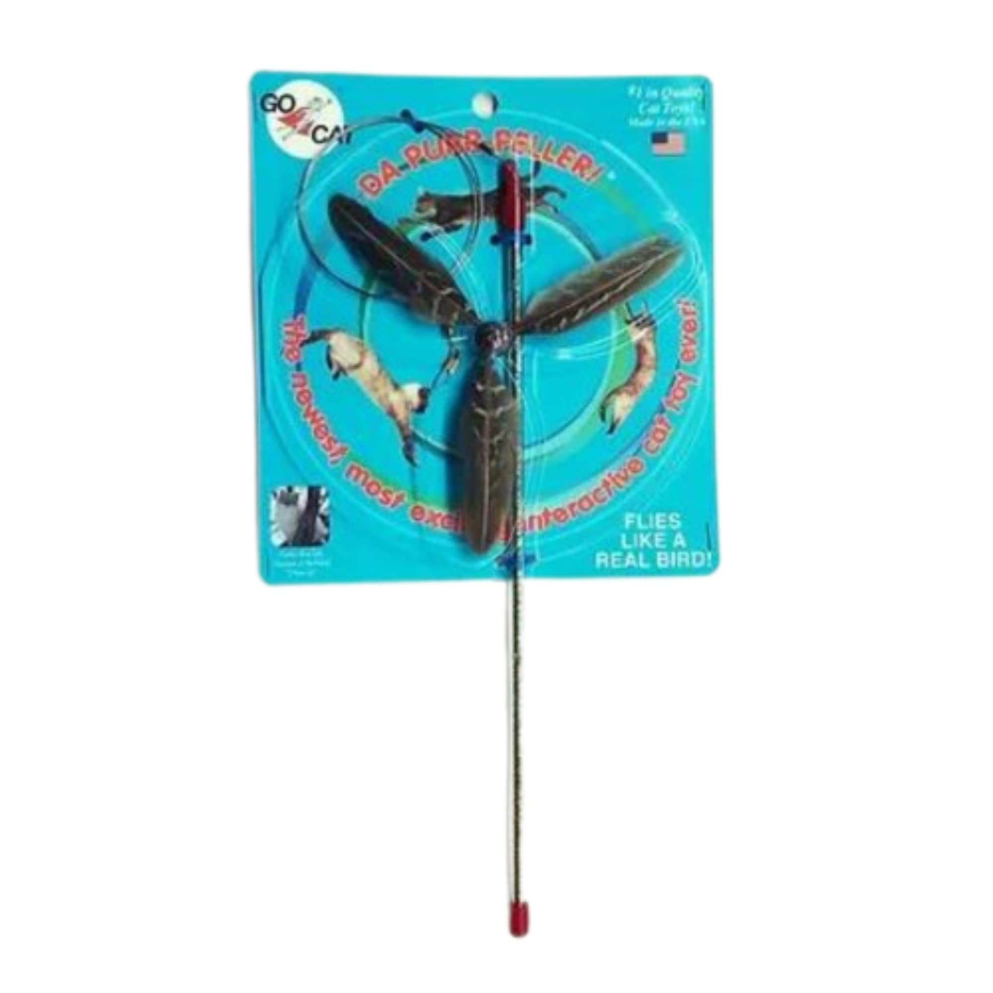 GoCat Da Purr-Peller Cat Toy, A Feather Propeller That Spins as it is Guided Through The Air (?wo ?ack)