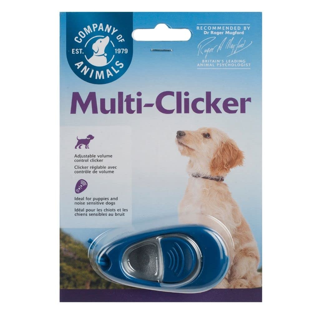 Company Of Animals Multi-Clicker, Adjustable Volume, Loud And Quiet Clicks, Easy To Click, Wrist Strap, For All Dogs Including Sensitive Dogs And Puppies