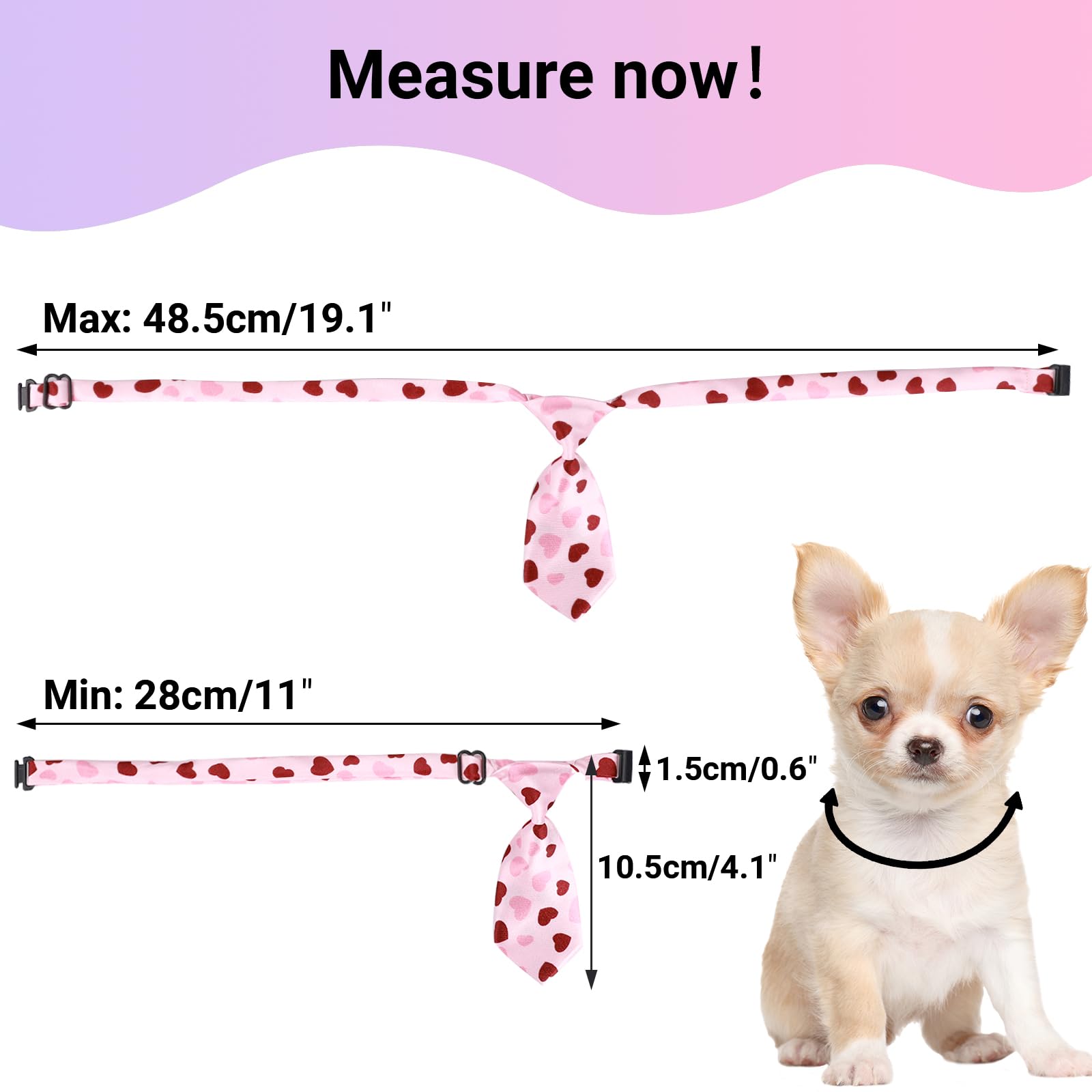 Segarty 60 Pcs Small Dog Ties, Assorted Pattern Adjustable Pet Bow Ties For Small Dogs Bows Cats Grooming Bowties Puppy Neckties