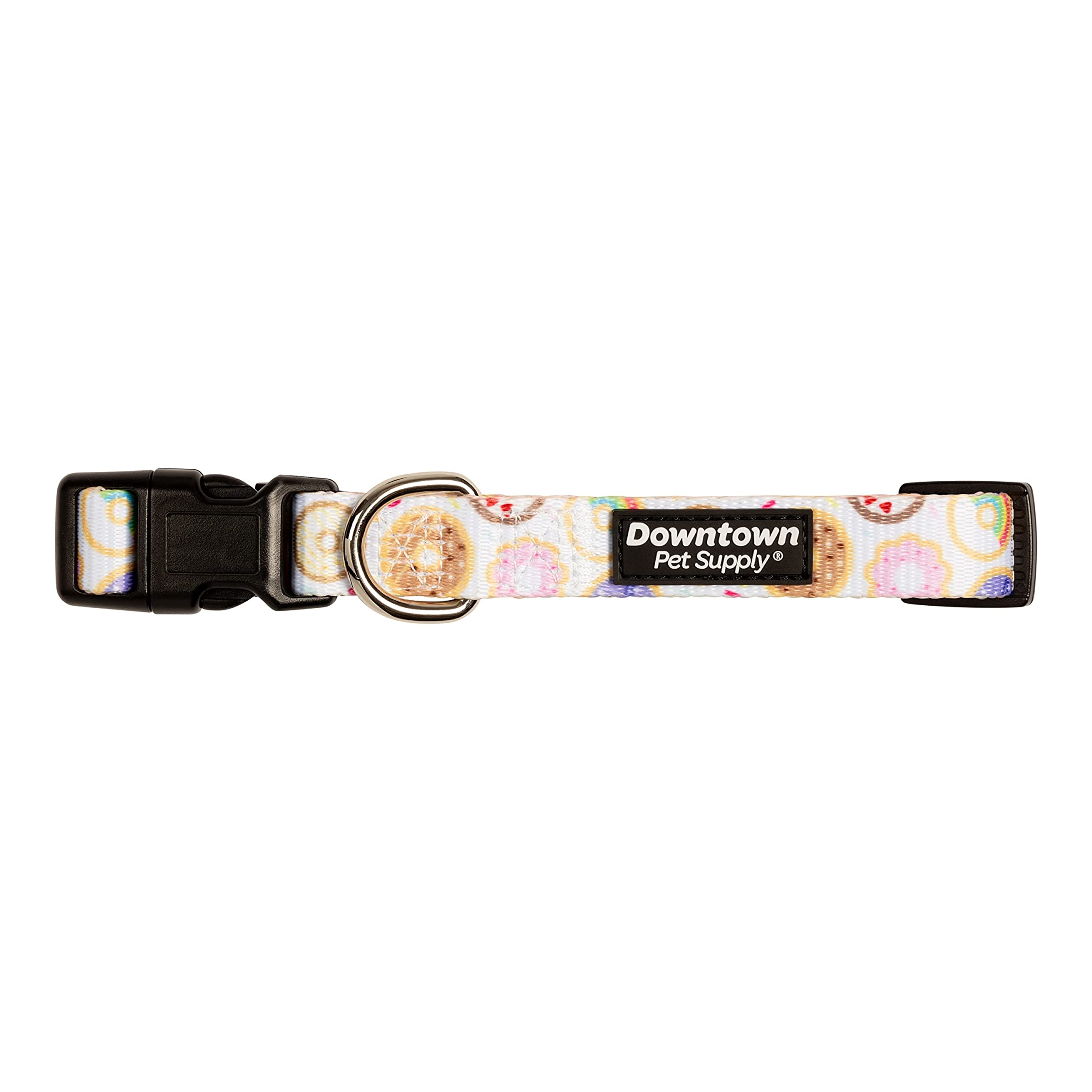 Downtown Pet Supply - Best & Fancy Dog Collar - Lightweight Adjustable With Quick Buckle & D-Ring - Hand Wash Safe - Donut - L -