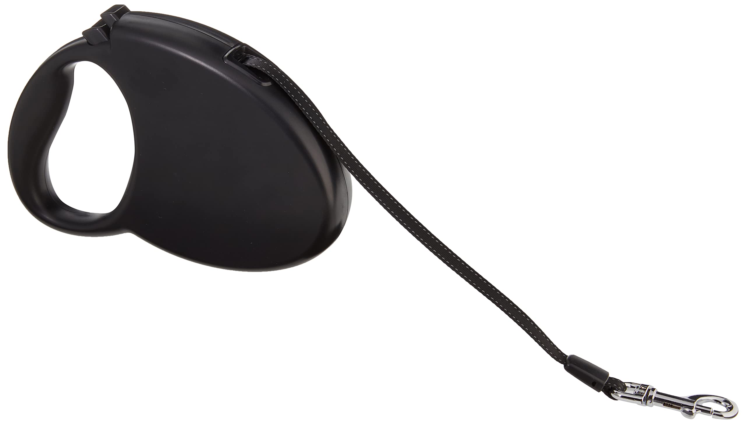 Amazon Basics Retractable Pet Leash, For Dogs Under 44 Lbs, Locking Mechanism, Large - 24Ft, Black