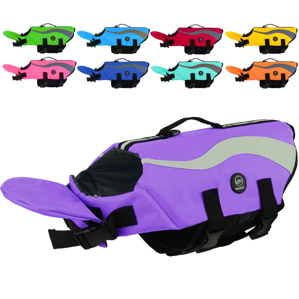 Emust Dog Life Vests, Adjustable Dog Life Jackets For Small Dogs With Enhanced Buoyancy, Small Dog Swim Vest With Durable Rescue