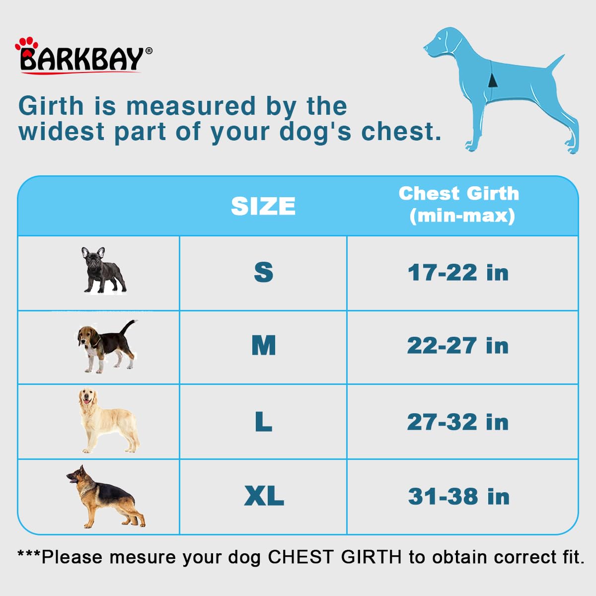 Barkbay Dog Harness No Pull With Id Tag Pocket - Heavy Duty, Reflective, Easy Control For Large Dogs (Grey,L)