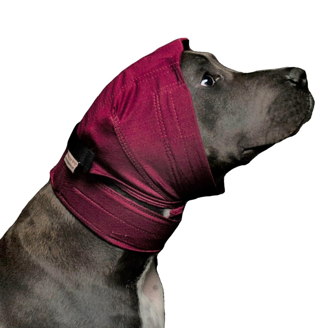No Flap Ear Wrap (Red Pinpoint Mesh, Large)