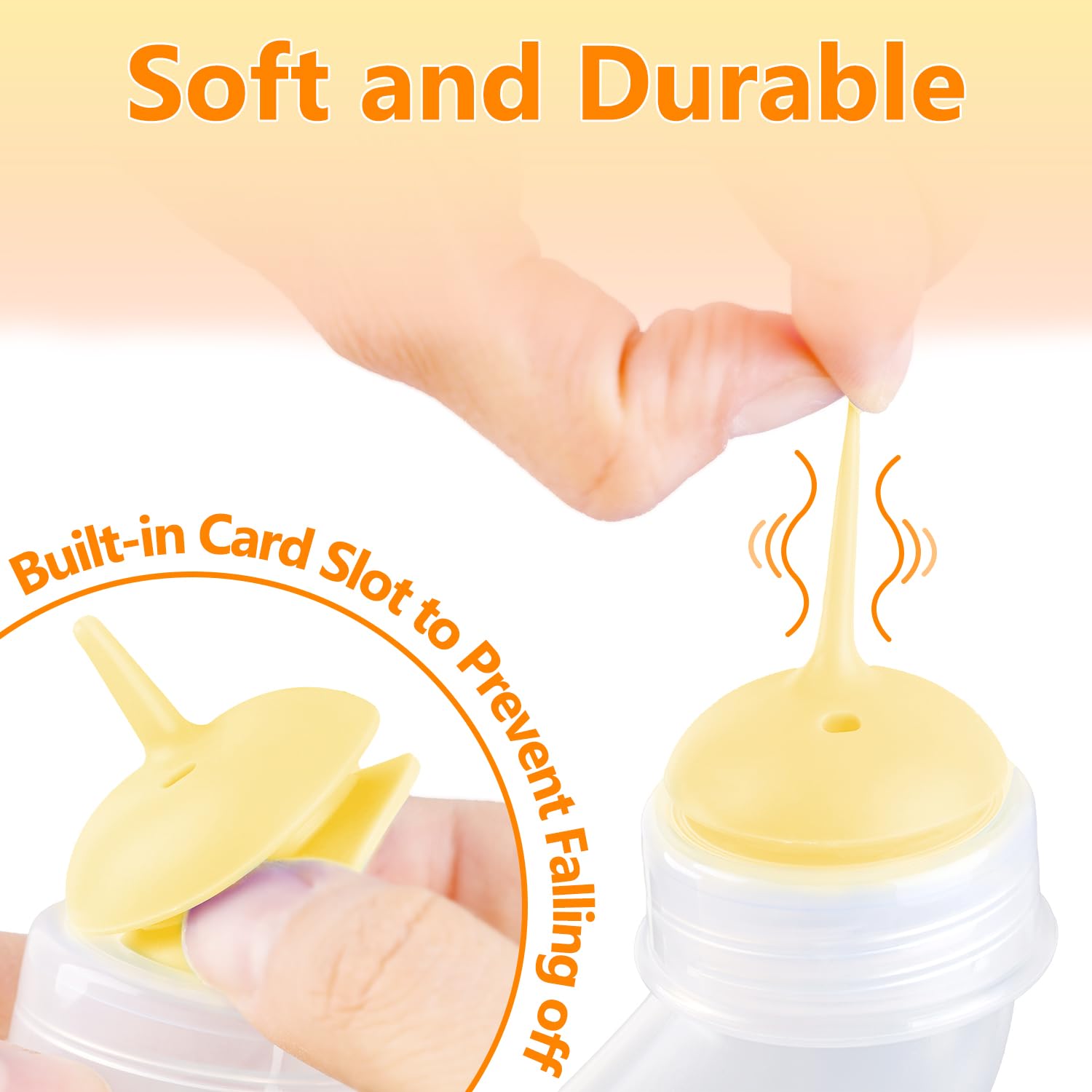 Xuanda Pet Feeding Bottle Set - 3 Pack Wide Mouth Nursing Bottles with Nipples & Ventilation Valve for Puppies, Kittens - Yellow