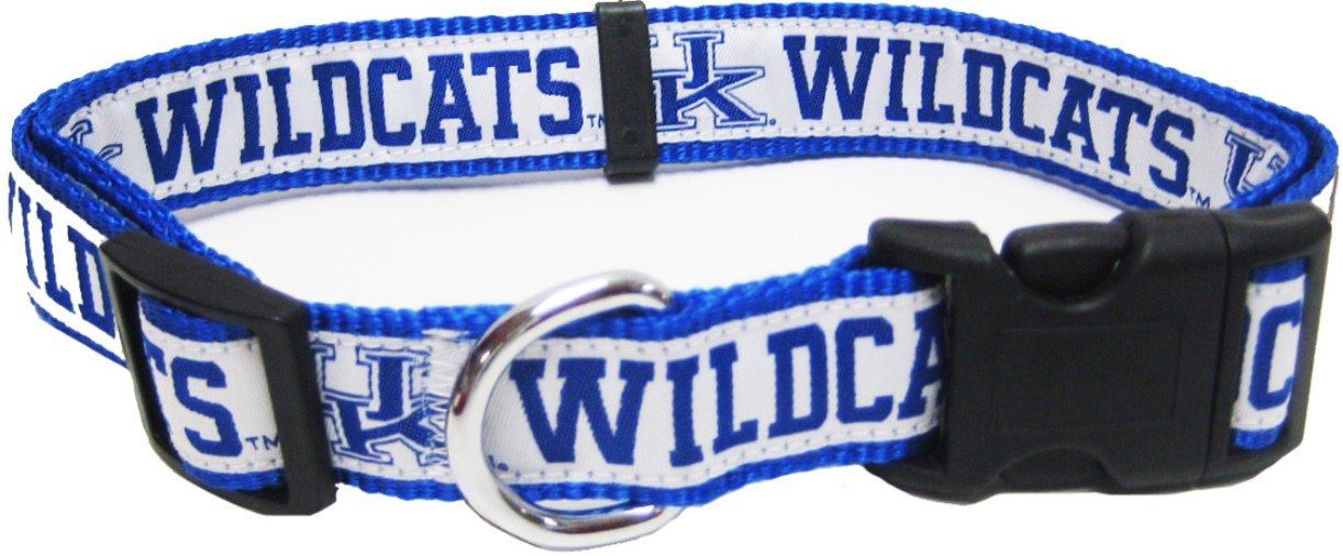Pets First Collegiate Pet Collar Old Version Kentucky Wildcats Dog Collar, Size Medium. Best Sports Team Collar For Dogs & Cats. A Shiny & Colorful Dog & Cat Collar Licensed By The Ncaa