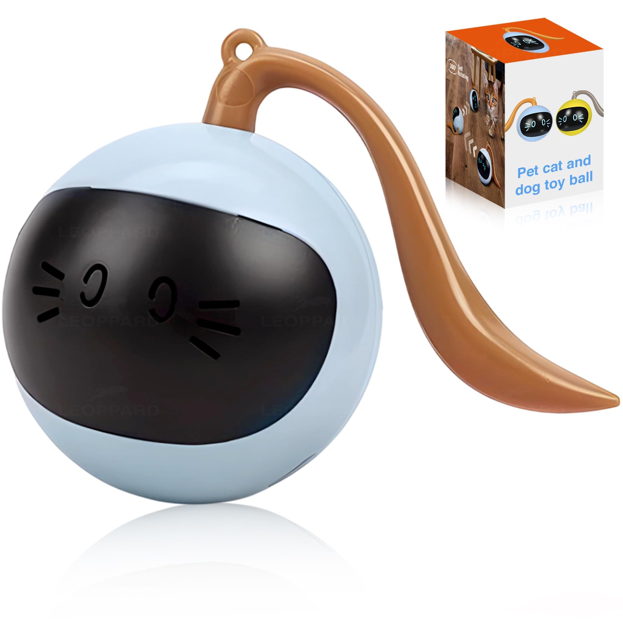 The Little Ones Cat Toy  Interactive 360 Self Rotating Cat Toys With Ai Activated & Obstacle Avoidance| 7 Led Colours| Dancing 