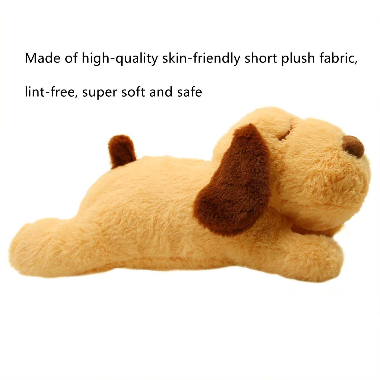 3T group Puppy Heartbeat Toy Sleep Aid,Dog Toys Stuffed Animal with Heartbeat Toys for Puppies Anxiety Relief,Puppy Essentials C