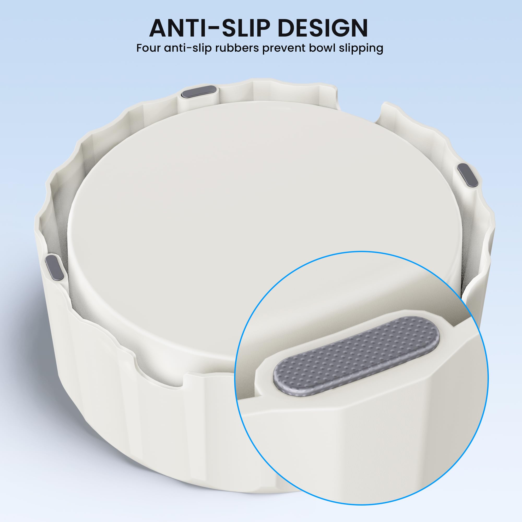 Forwh Dog Water Bowl No Spill 70Oz/2L Large Capacity Dispenser Non Slip No Splash Small Animals Bowl Pet Slow Feeder No Drip Dog