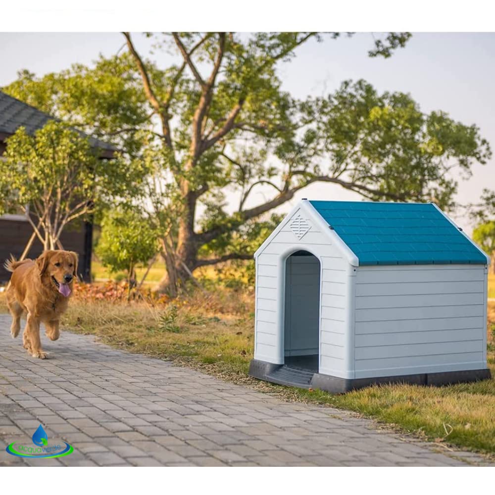 Acquaverde Maxi House For Large Dogs Made Of Pvc Resin For Outdoor Garden Cm 101X97X99