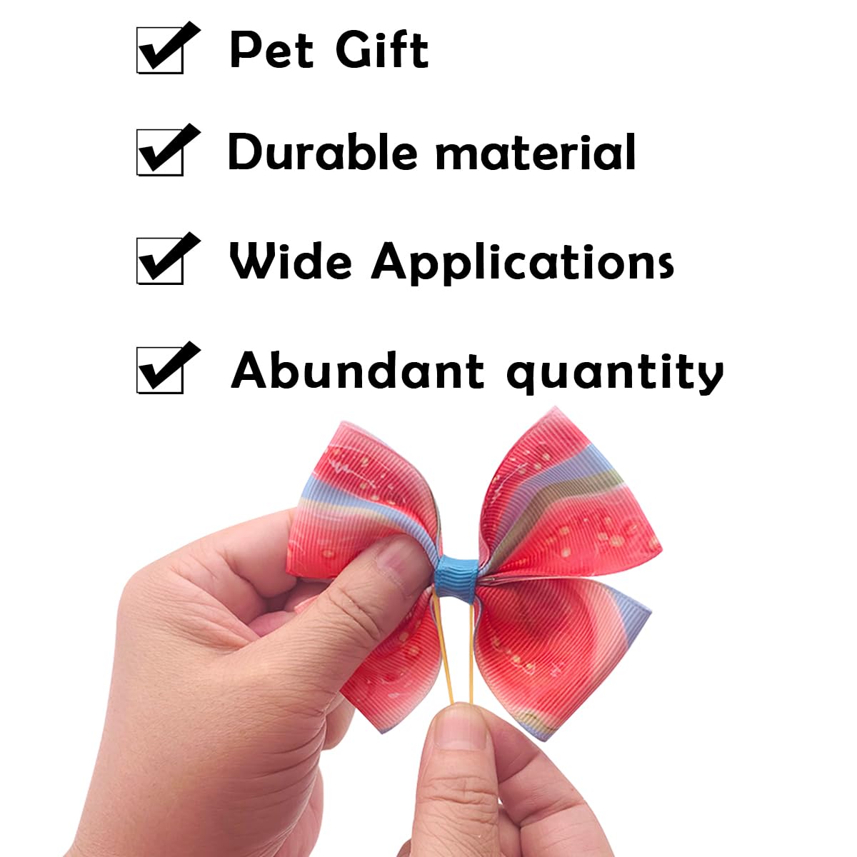 Jpgdn 24Pcs/12 Pairs 4' Big Dog Hair Bows Fruit Summer For Large Breed Dogs Elastic Hair Bowknot Topknot Girl Female Puppy Pood