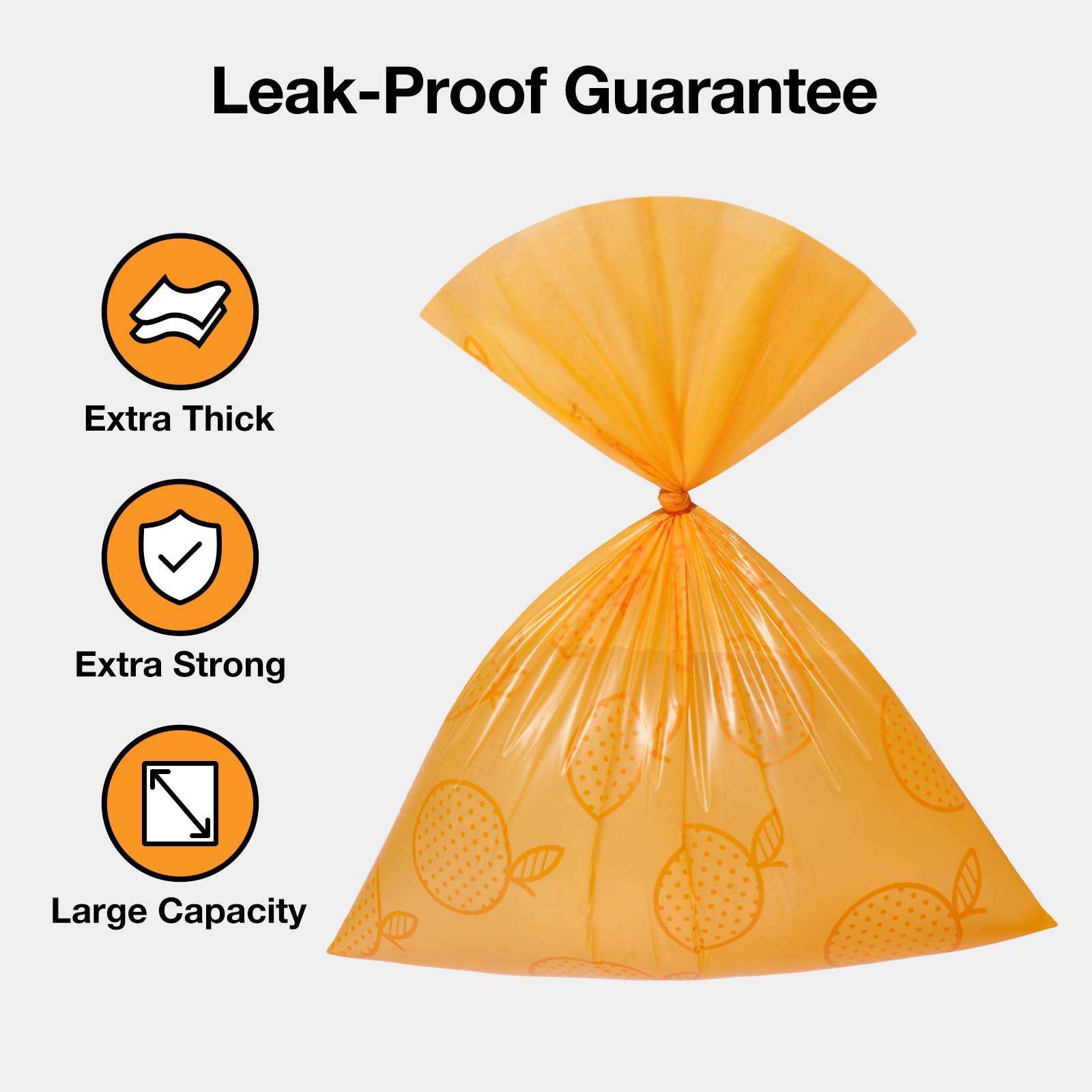 Vetreska Citrus Scented Dog Poop Bags, Leak Proof, Extra Thick And Large Pet Waste Bags For Dogs Walking, Cat Litter And Babies'