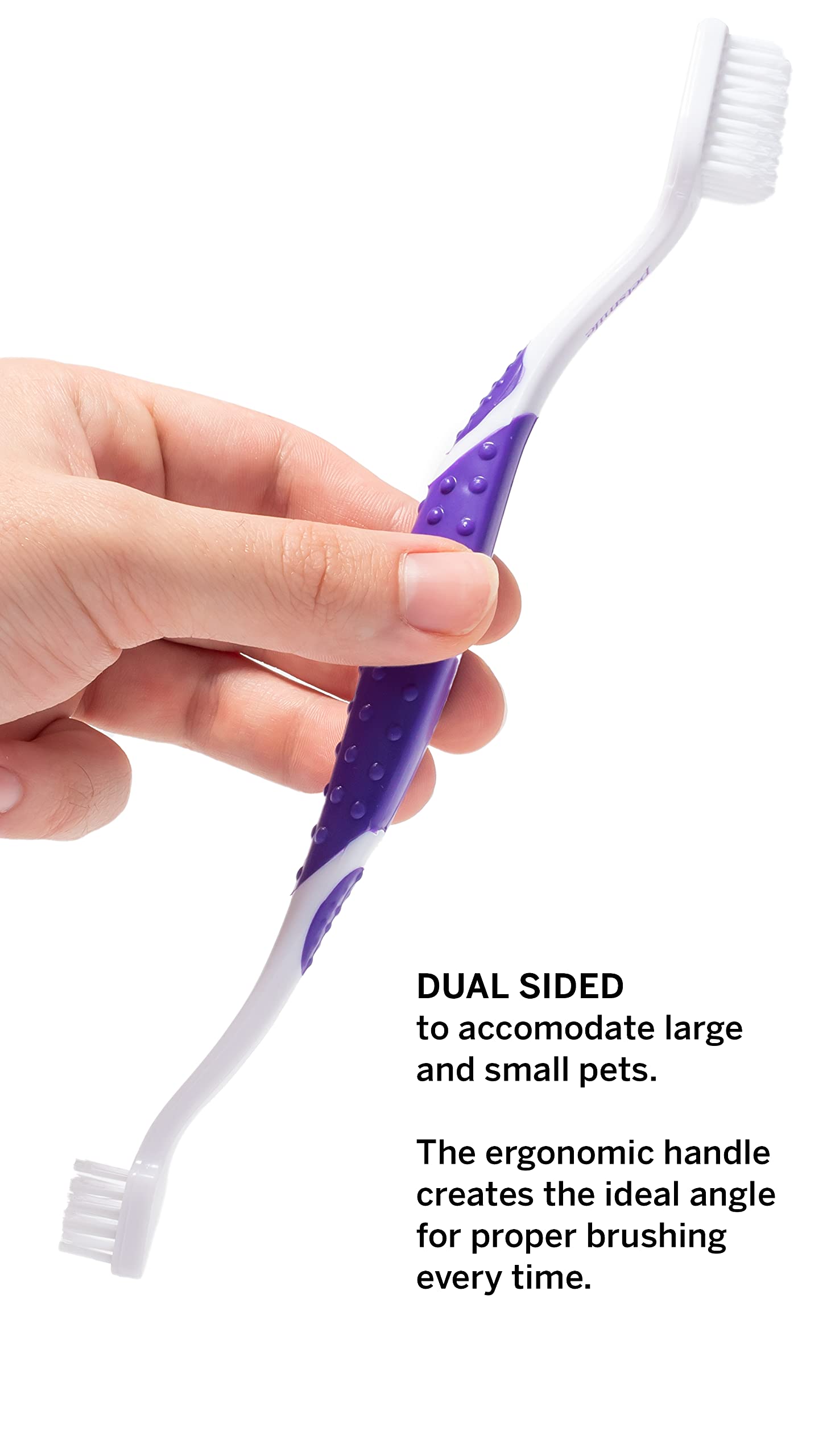 petsmile Professional Pet Toothbrush - Patented 45 Cat & Dog Toothbrush for Small & Large Animals - Pet Accessories for Dental C