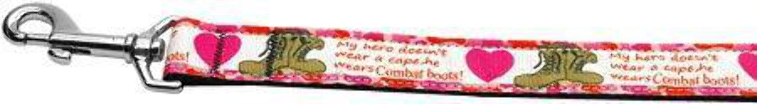 Pet Dog & Cat Nylon Collar or Leash, &quot;Combat Boots&quot; MD Collar