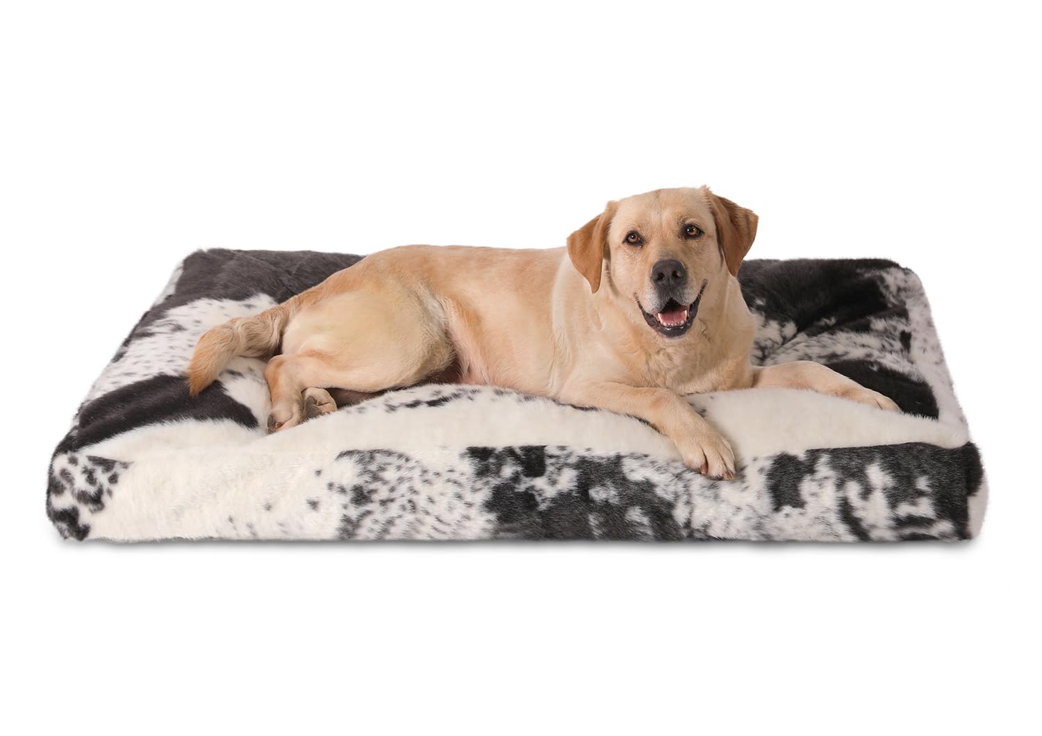 Bedfolks Waterproof Kennel Pad,Plush Dog Crate Bed With Removable, Washable Faux Fur Cover For Extra Large Dogs, Fluffy - 41'X2