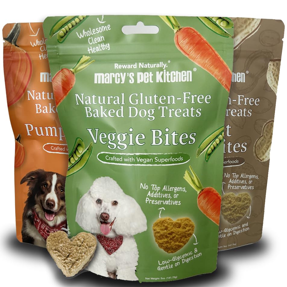 Marcys Pet Kitchen-Diabetic Dog Treats-Vet Recommend-No Preservatives - Crunchy, Superfoods, All Natural-Vegan Homemade,-Gluten