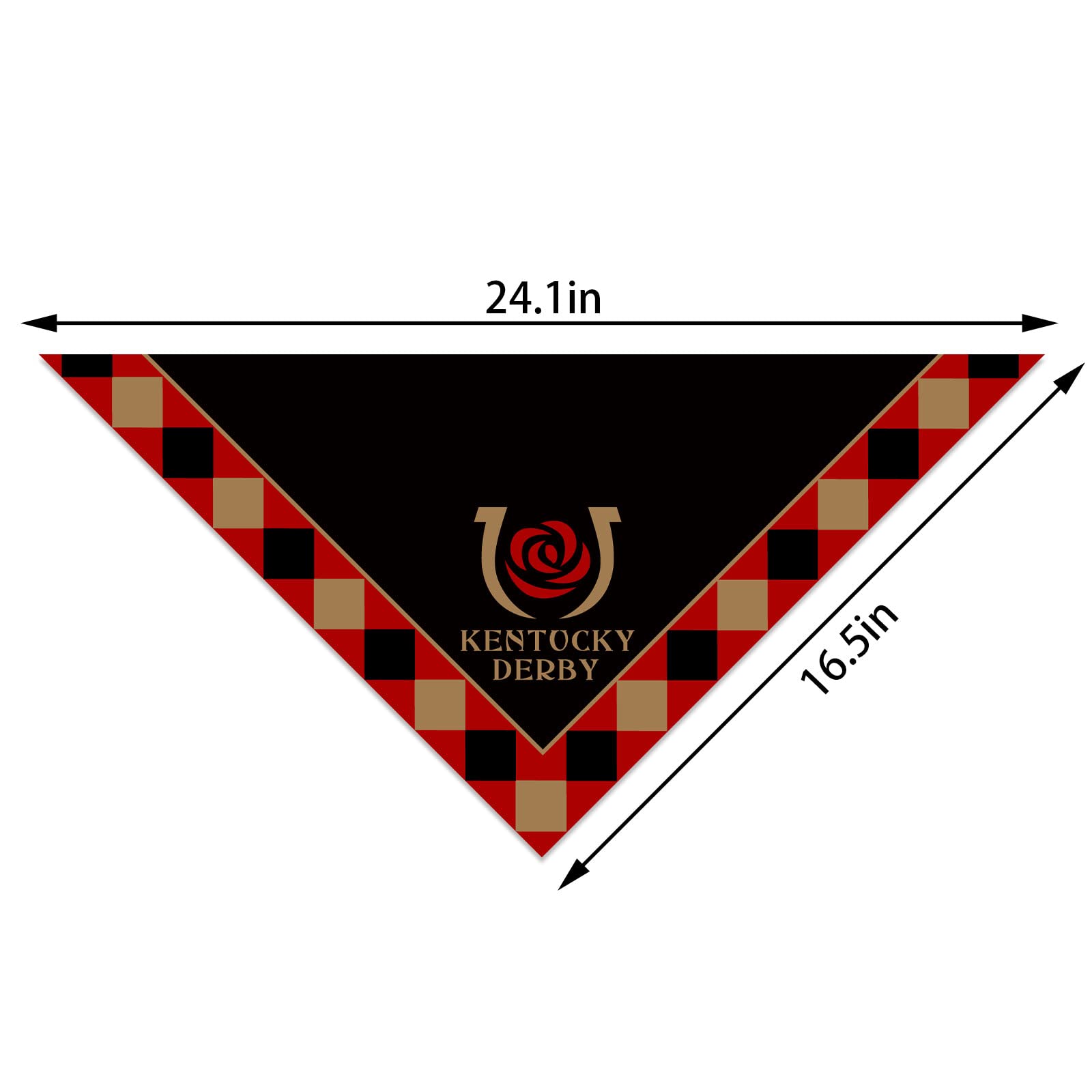 Derby Dog Bandana Kentucky Run For The Roses Dog Scarf Adjustable Accessories For Small Medium Dogs Cats Pets