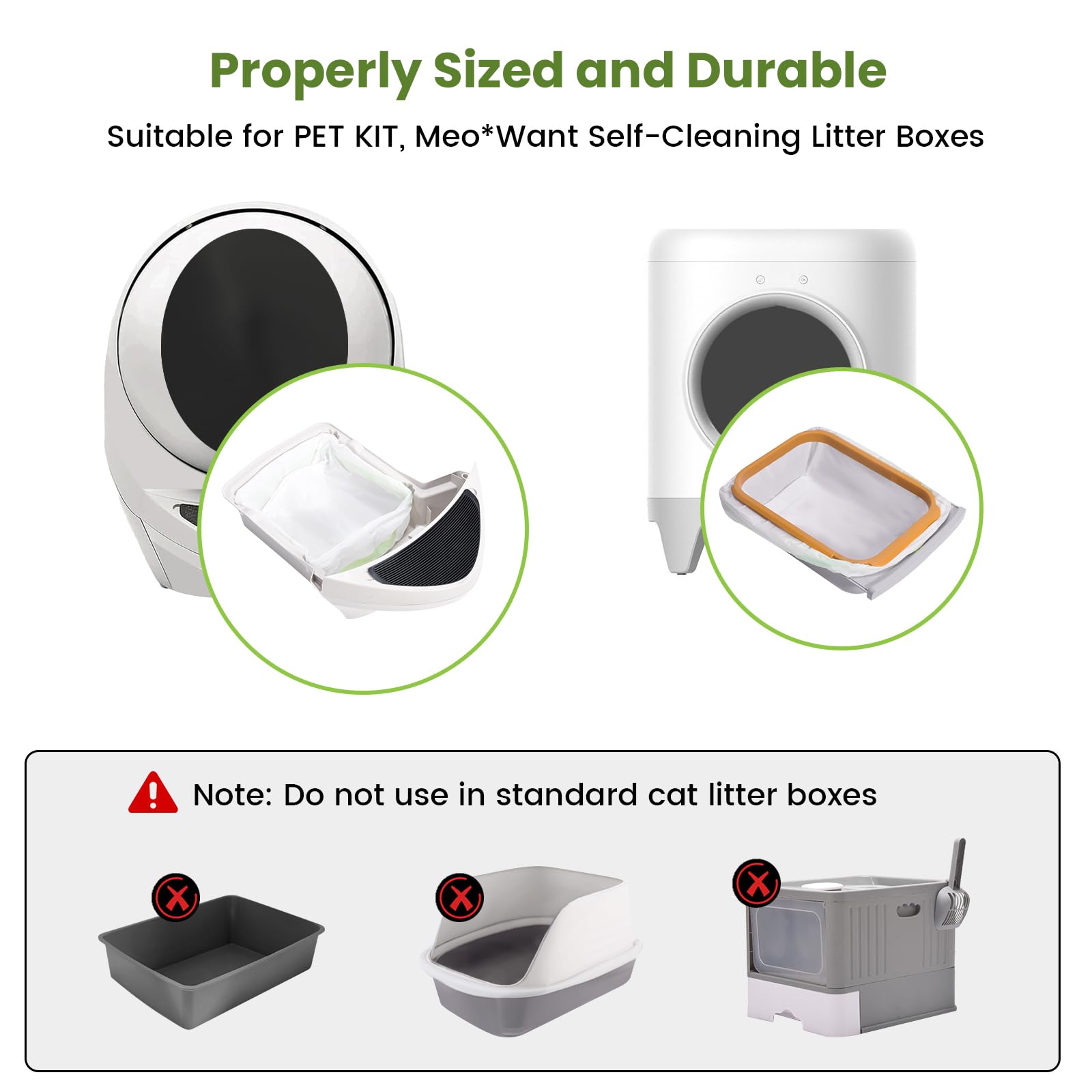 67 Count Waste Drawer Bags For Robot 3 4 And Compatible With Most Self Cleaning Litter Box & Scoopfree Clumping Poop Bin, 9 Gal