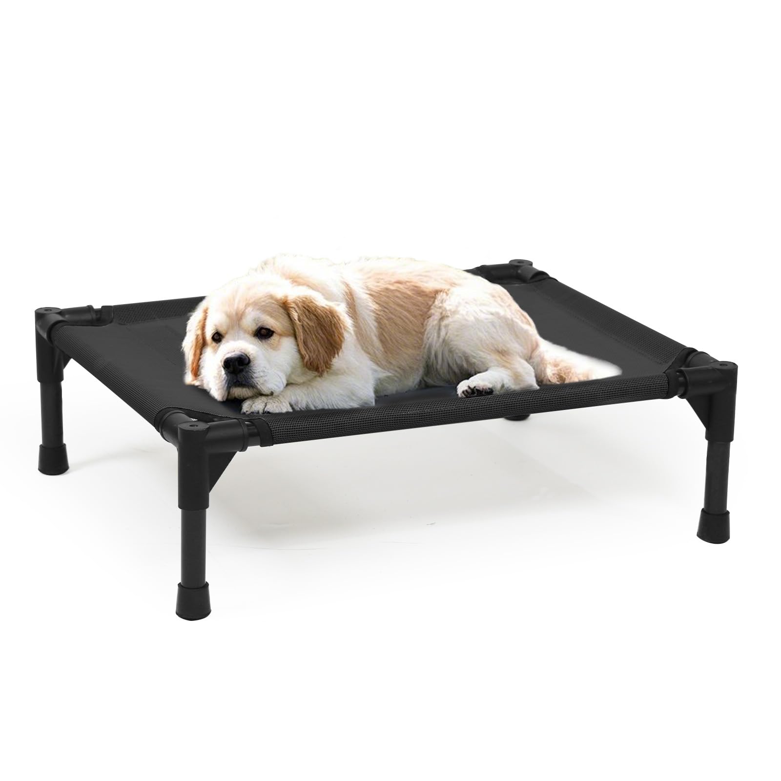 Kmfyzye Small Elevated Dog Bed Outdoor, Raised Pet Bed Off Ground, Cooling Dog Place Bed With Washable Mesh & Non Slip Feet, Pet