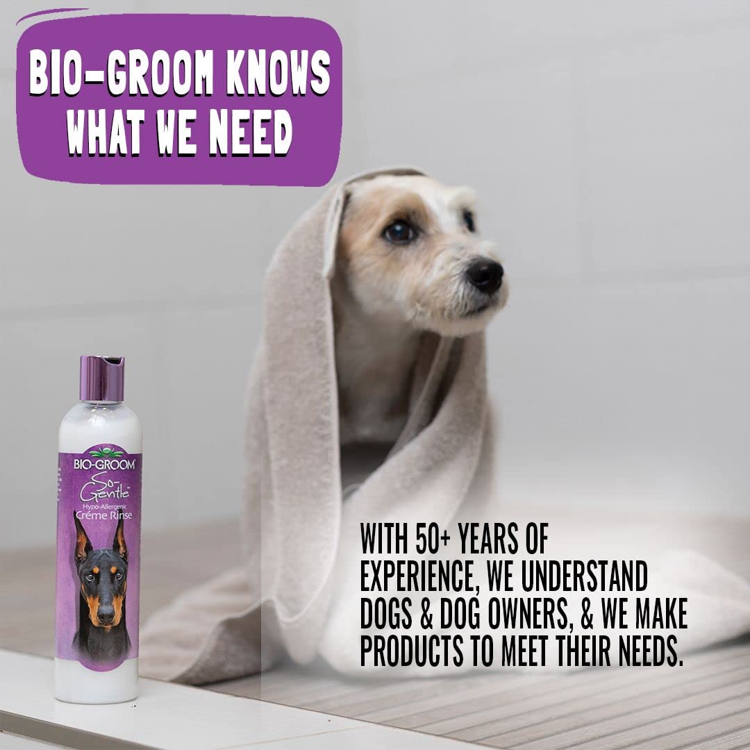 Bio-Groom Super Cream Dog Conditioner - Concentrated Coat Conditioner, Dog Bathing Supplies, Puppy Wash, Cat & Dog Grooming Supplies For Sensitive Skin, Cruelty-Free, Made In Usa - 8 Fl Oz 1-Pack