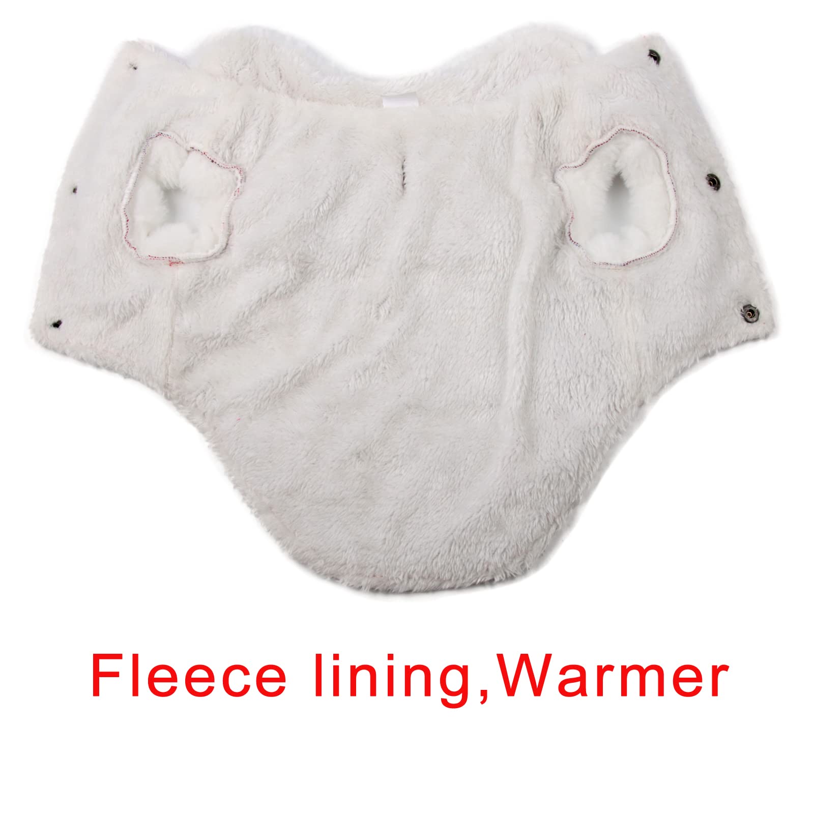 Joydaog Shawl Design Fleece Lined Warm Dog Jacket For Puppy Winter Cold Weather,Soft Windproof Small Dog Coat,Red M