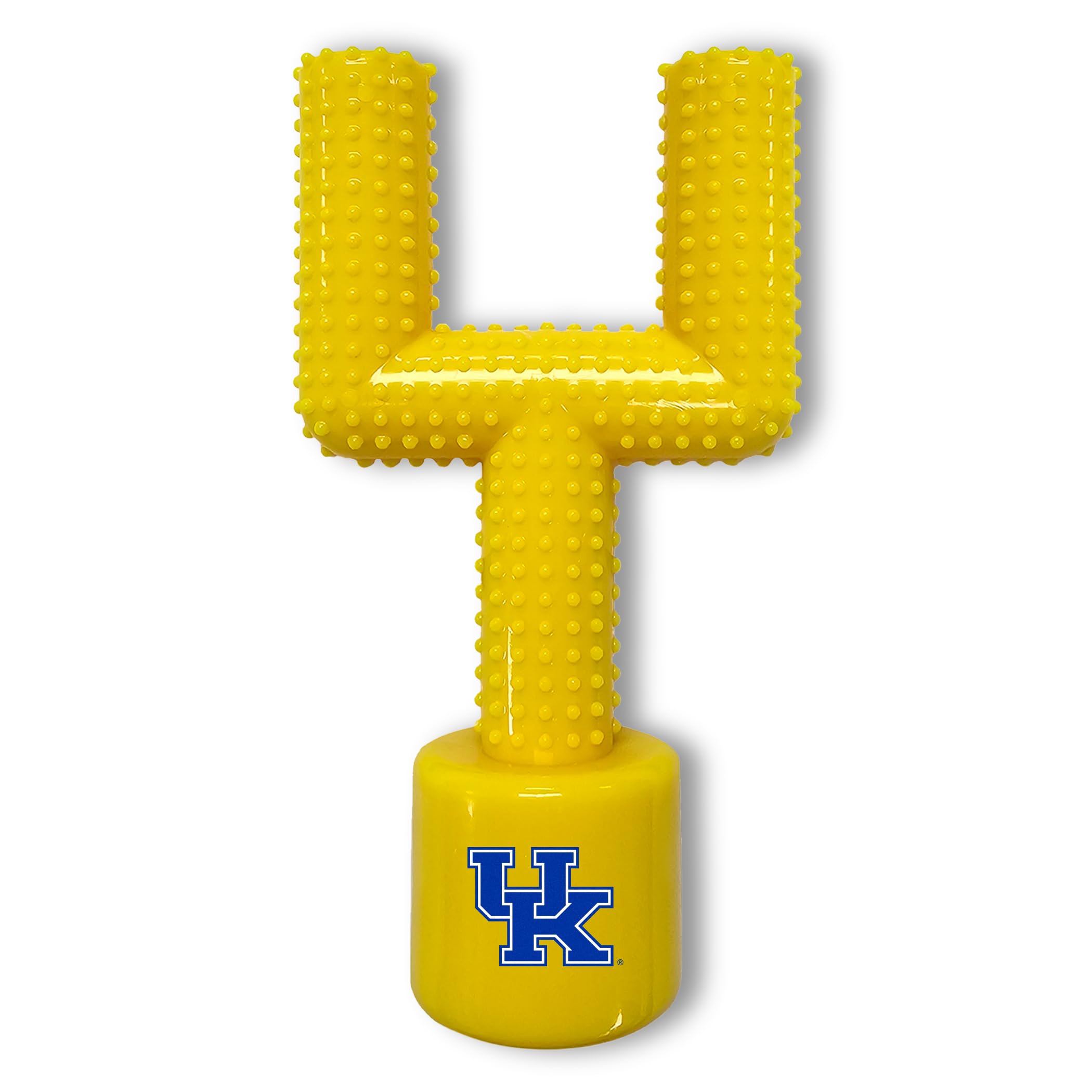 Ncaa Kentucky Wildcats Mega-Chew Hard Nylon Bacon-Flavored Dog Bone Football Goal-Post Chew Toy. Interactive, Tasty & Fun Dog Ch