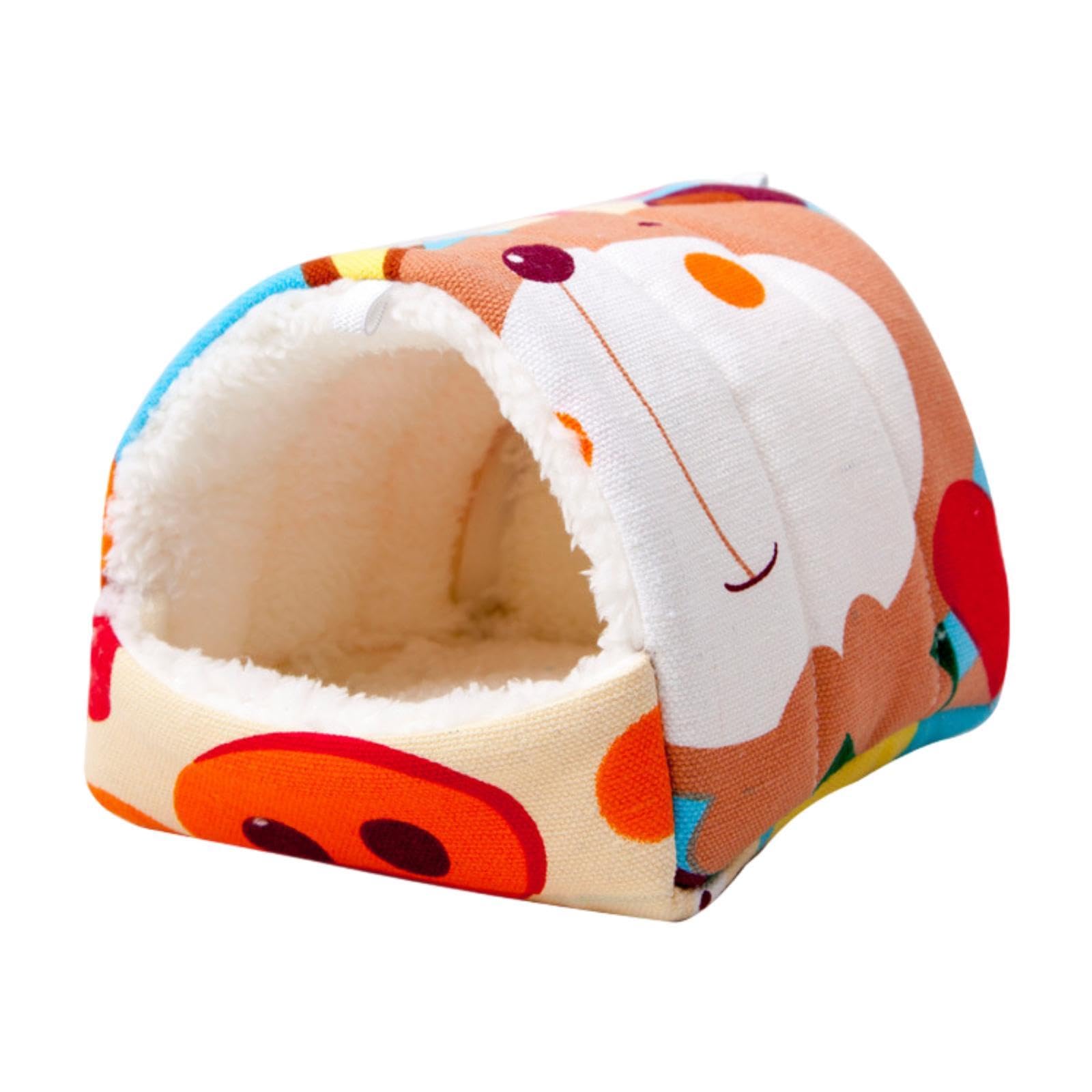 bnf Semi Enclosed Hamster Nest House Hut Cute Small Pet Supplies Guinea Pig Orange L | Pet Supplies | Cat Supplies | Beds