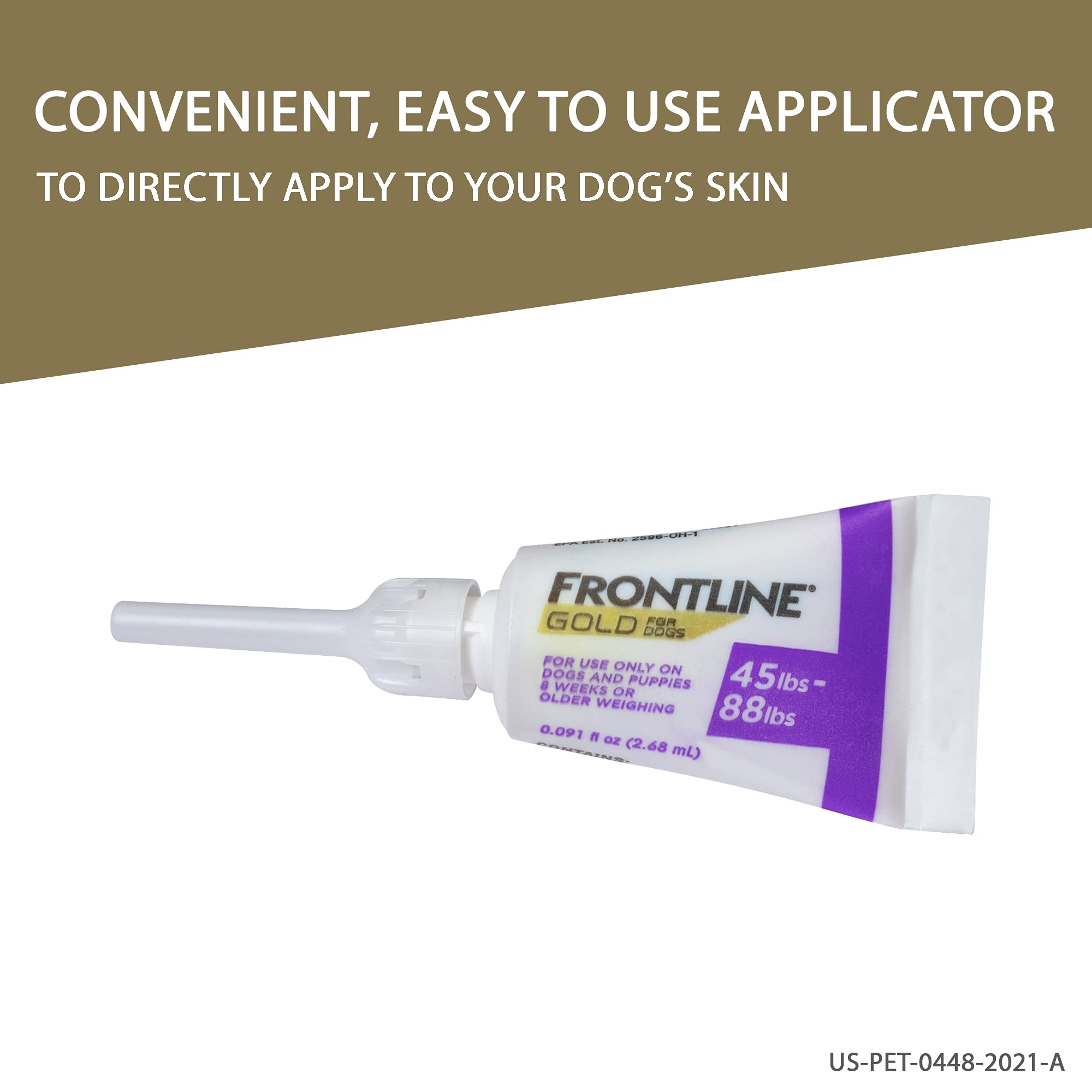 Frontline Gold Flea & Tick Treatment For Large Dogs Up To 45 To 88 Lbs., Pack Of 3