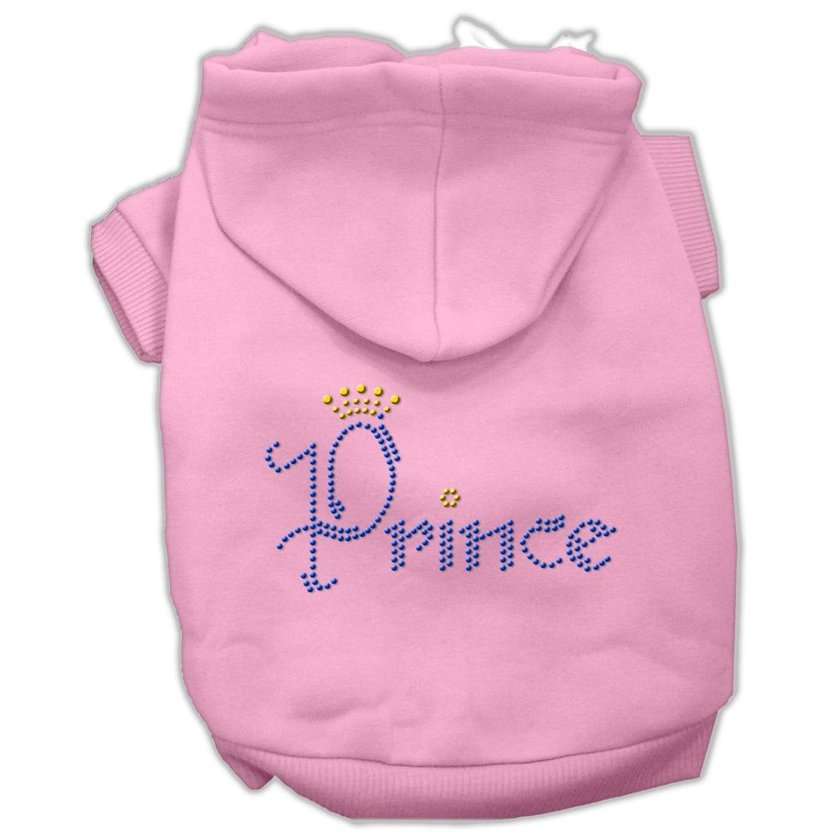 Mirage Pet Products Prince Rhinestone Hoodies, 20, Pink