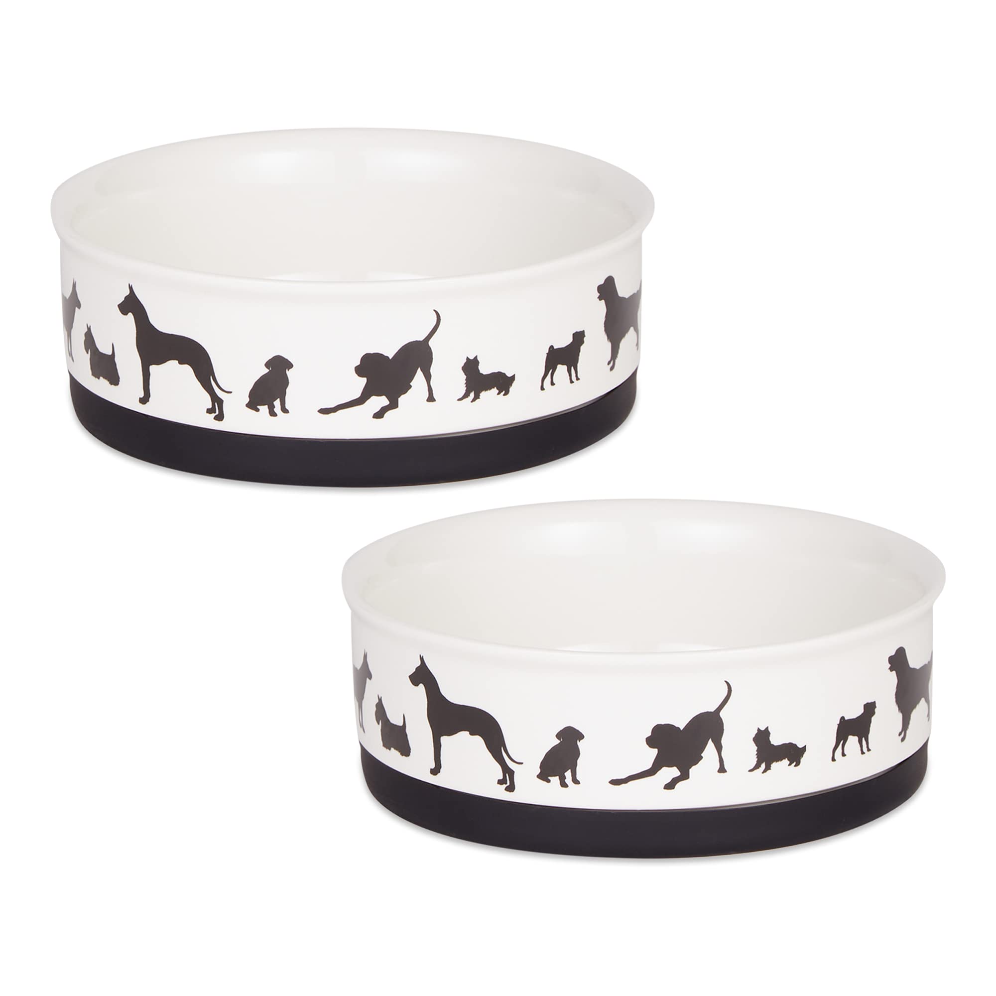 DII Pet Bowl Dog Show Medium 6Dx2H (Set of 2)