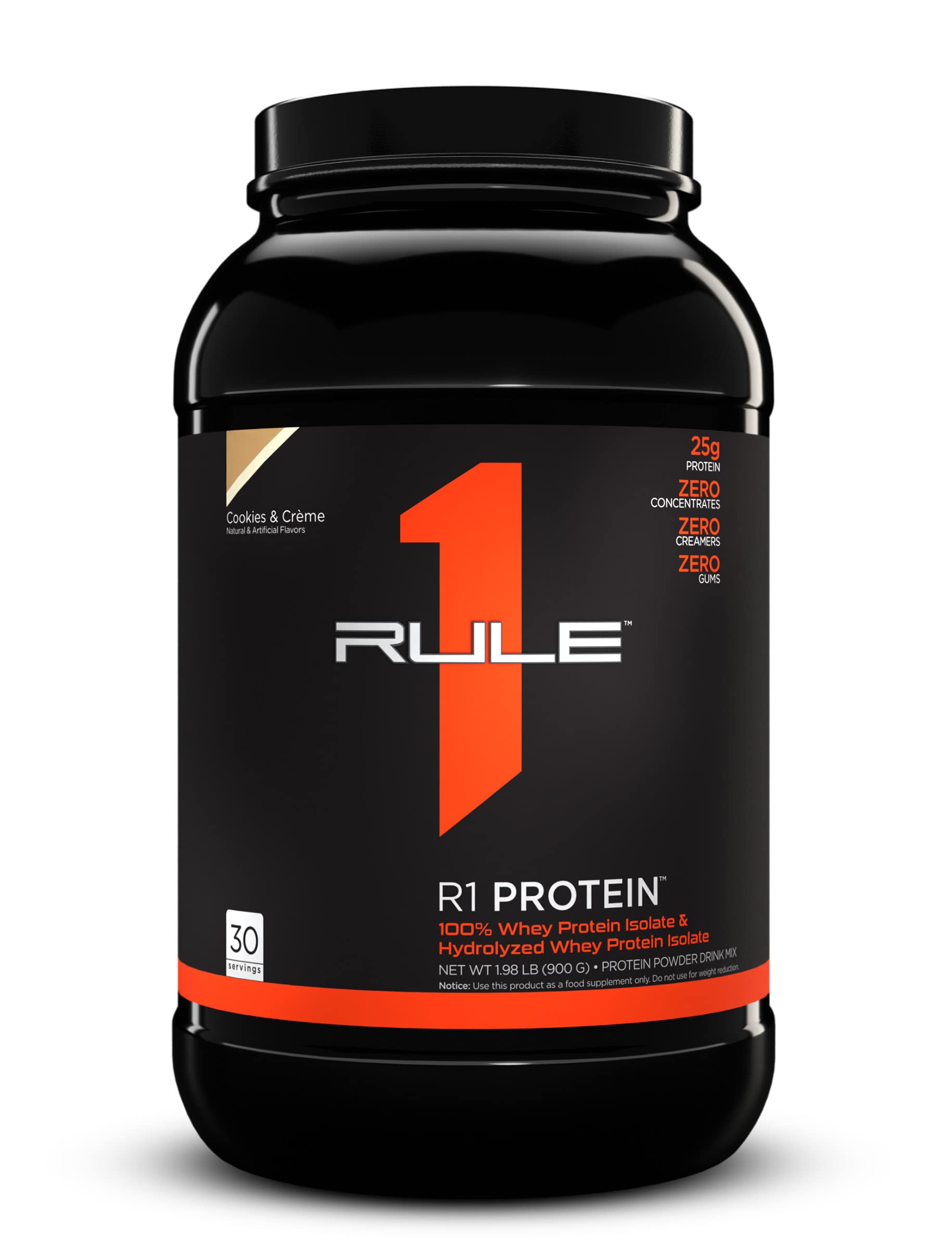 39223 R1 Pure Rule One Proteins, R1 Protein- cookies crAme, 25g Fast-Acting, Super ...