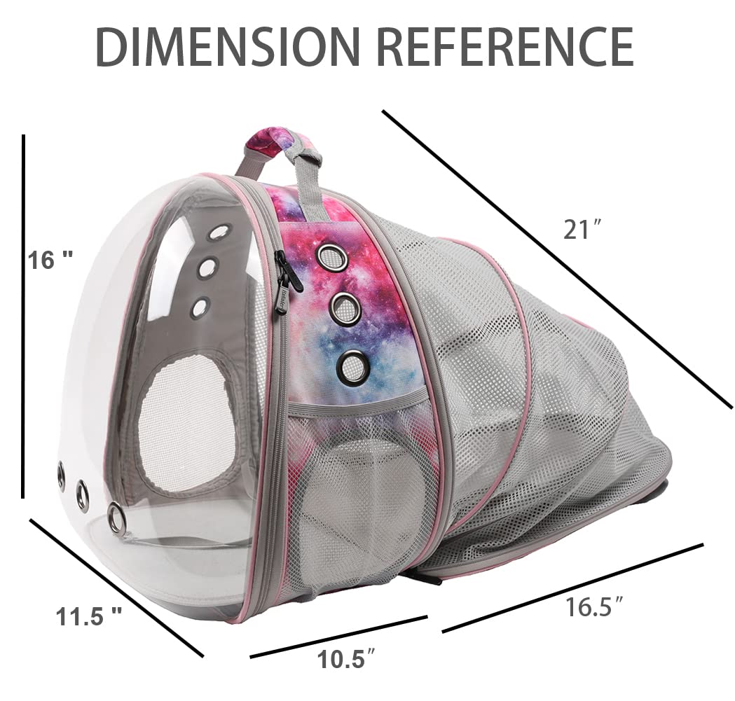 Back Expandable Cat Backpack Carrier, Fit Up To 12 Lbs, Space Capsule Astronaut Expandable Pet Backpack Carrier For Cat And Small Puppy, Cat Carrying Bag