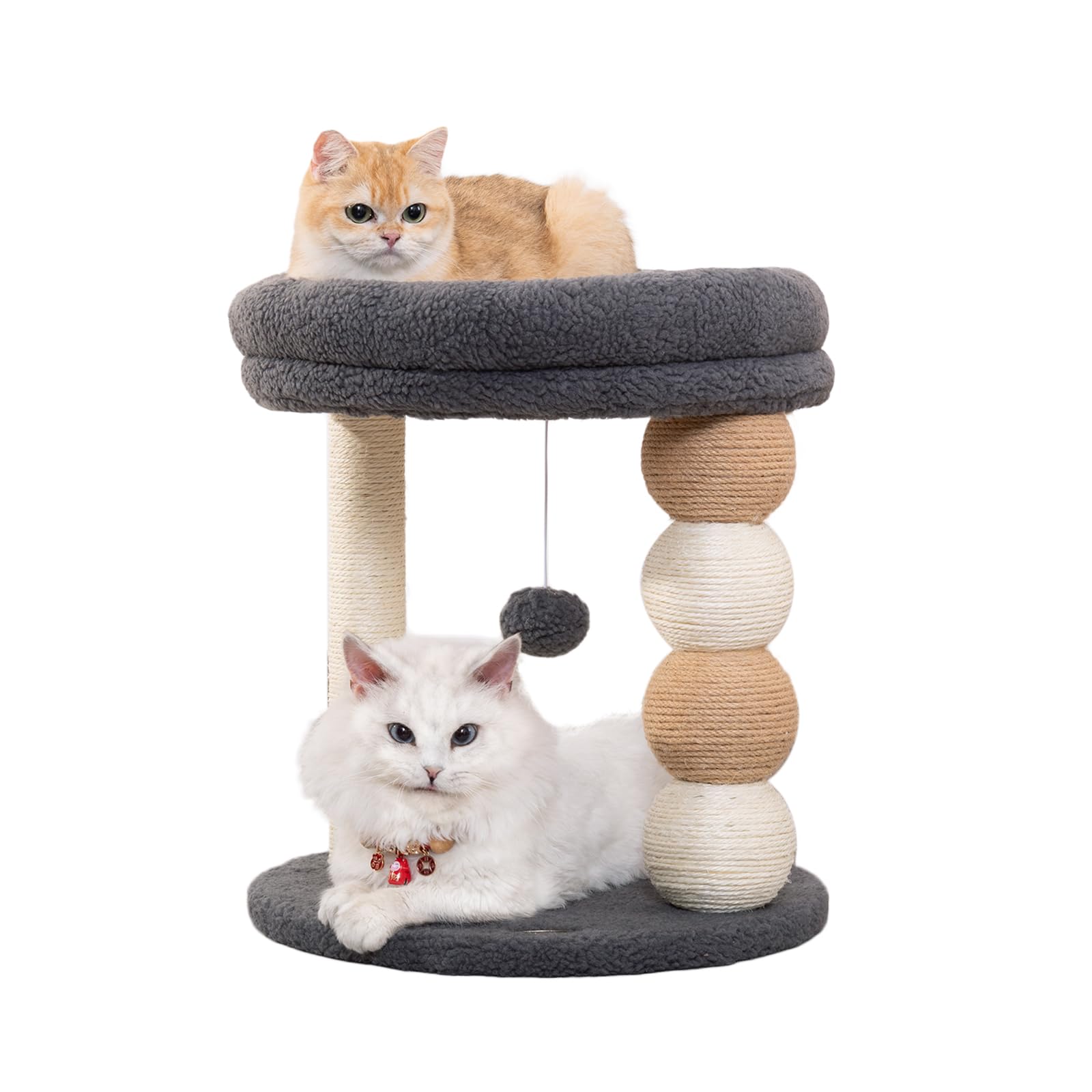 Pawpalace Small Cat Tree For Indoor Cats With Large Cozy Plush Top Perch, Natural Sisal Scratching Posts For Kittens And Cats