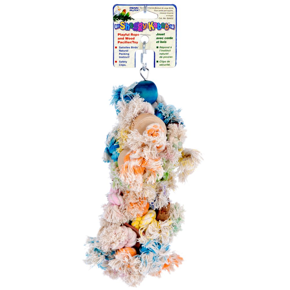 Penn-Plax BA932 Shaggy Kabob Bird Toys, Large
