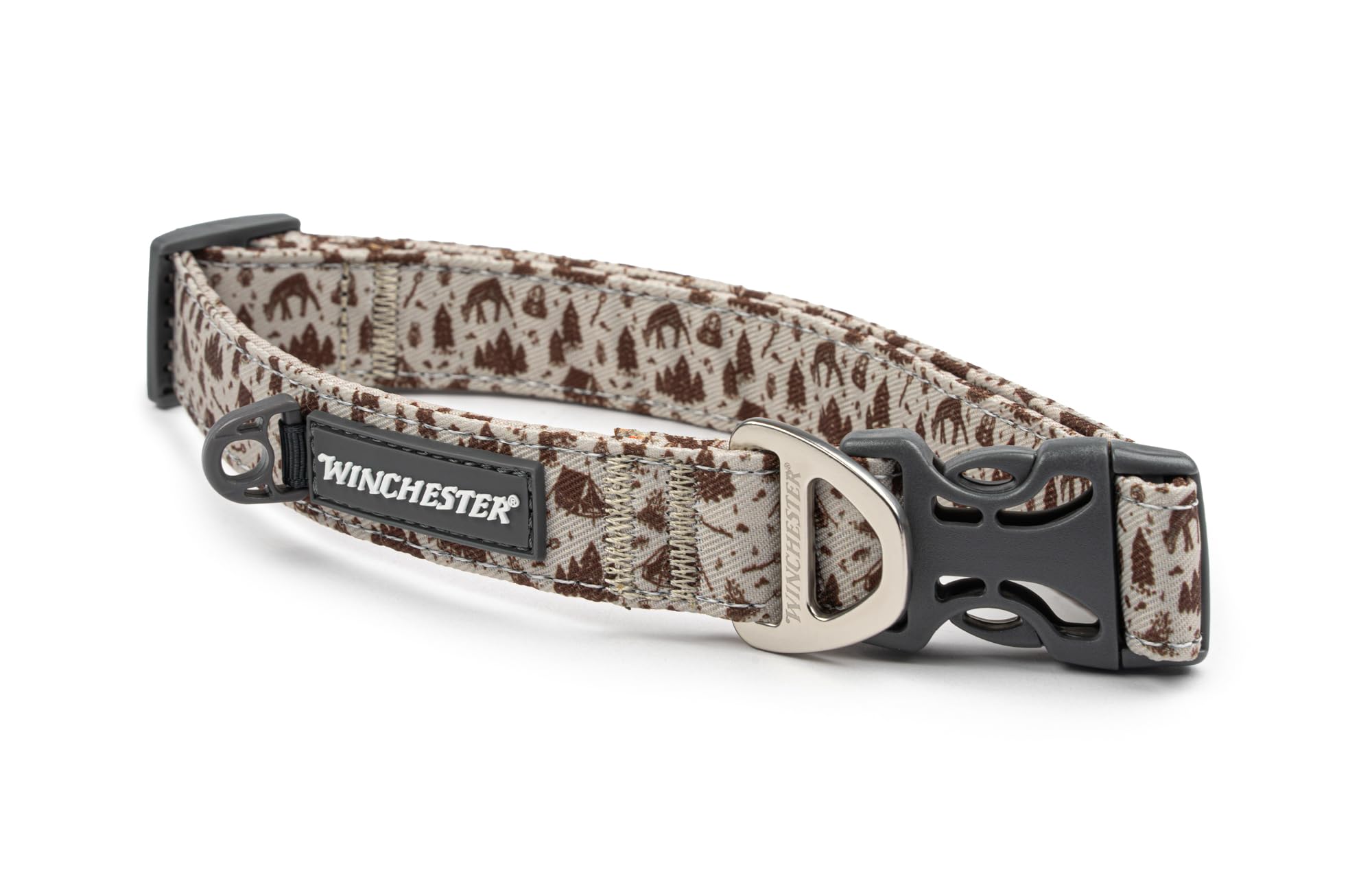 Winchester Printed Designer Dog Collar, Camping Collage, M