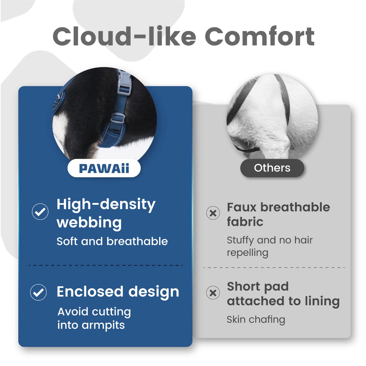 Pawaii Dog Harness For Small Dogs, Dog Harness With Pet Id Tag, No Choke Dog Harness, Adjustable Soft Padded Pet Vest With Easy Control Handle