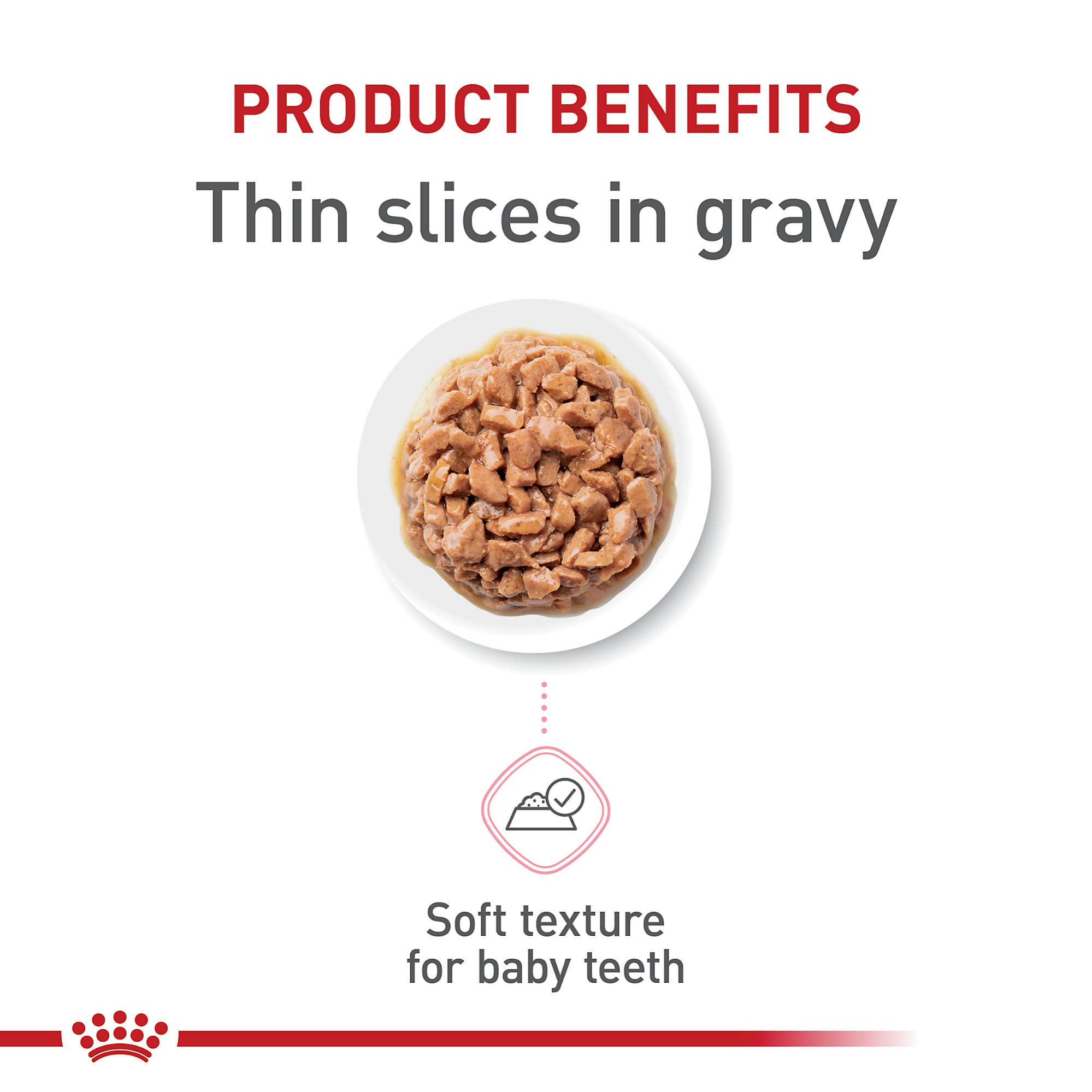 Royal Canin Feline Health Nutrition Kitten Thin Slices in Gravy Canned Cat Food, 3 oz., Count of 24