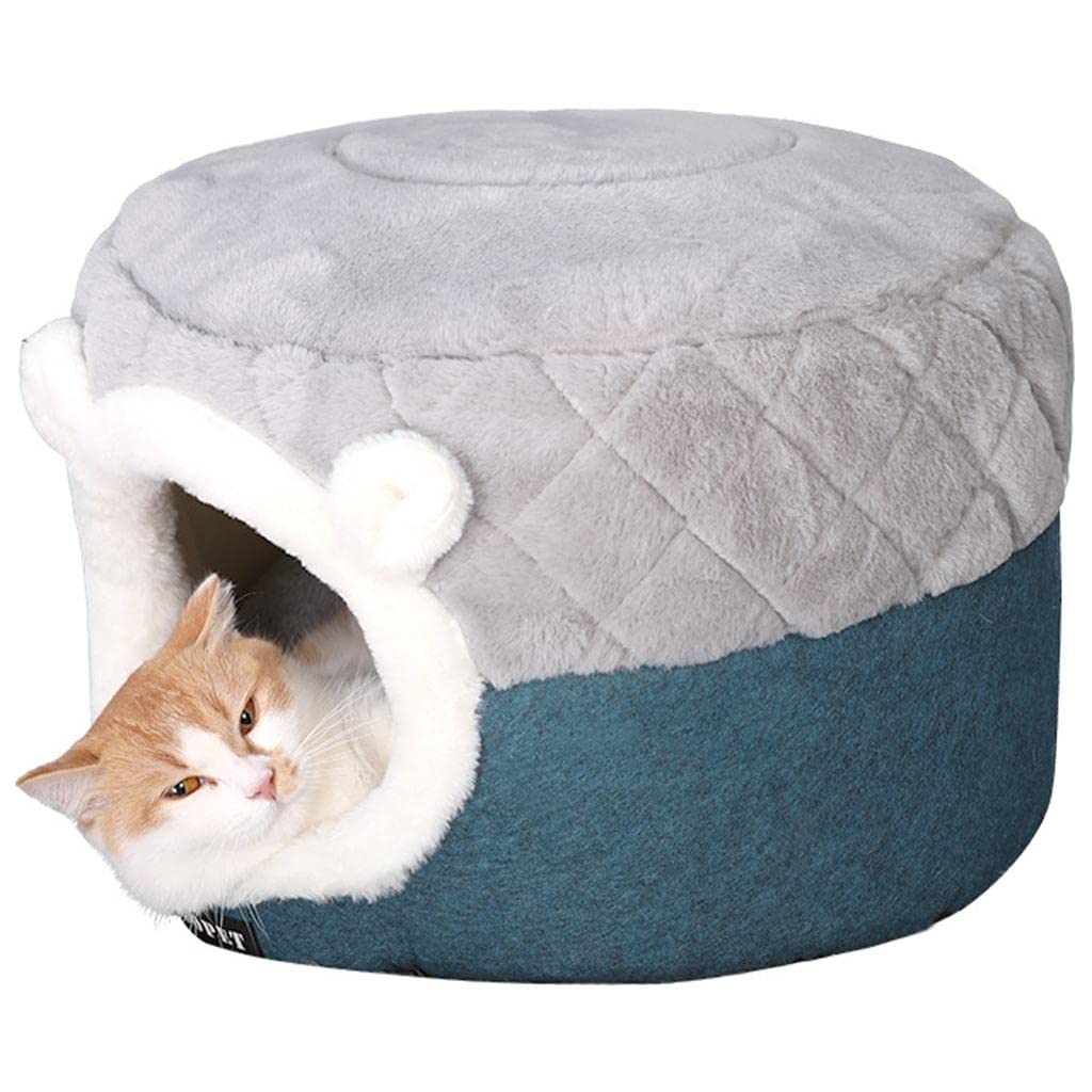 Enakshi (LABEL) Creations Pet Dog Cat Bed Soft Warm Kennel Mat Pad Blanket Tent Puppy Cushion House 50x50x36cmPet Supplies|Cat S