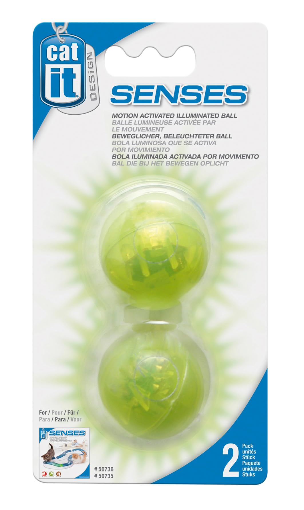 Catit Design Senses Illuminated Ball - 2-Pack