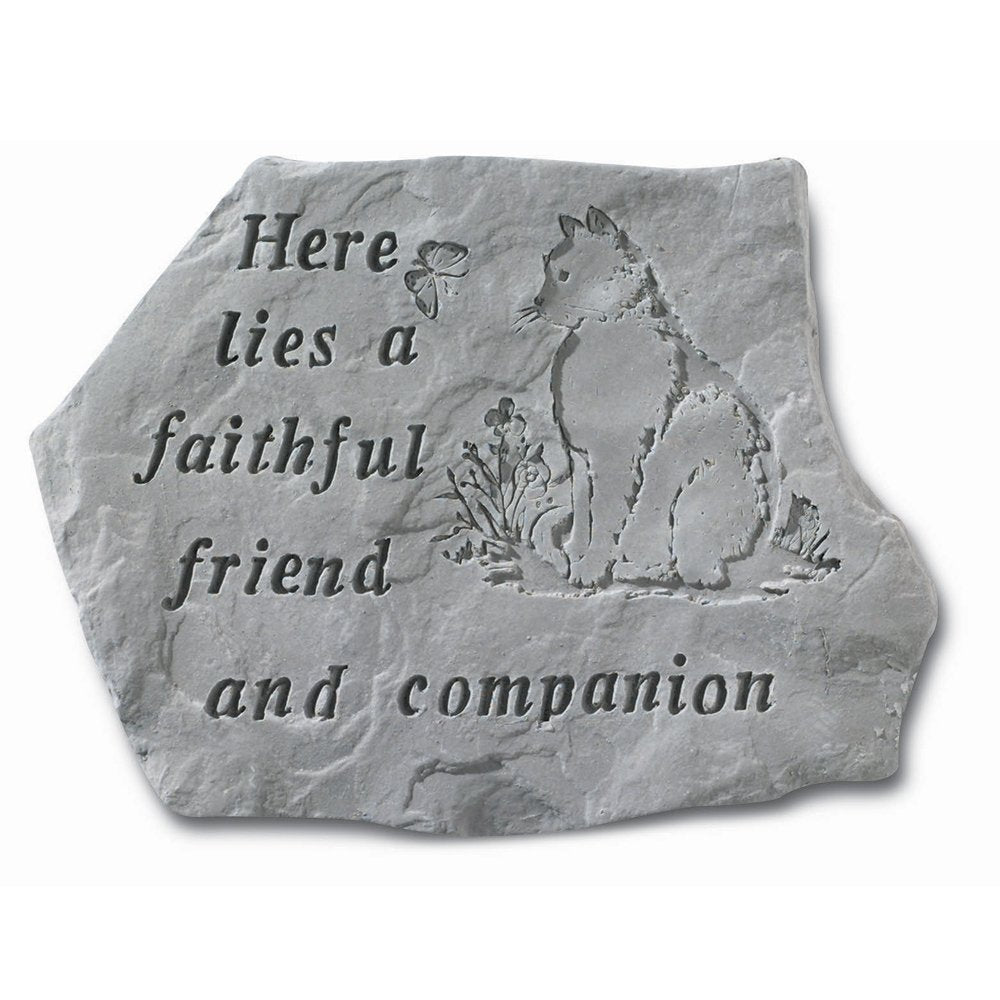 Kay Berry- Inc. 67820 Here Lies A Faithful Friend And Companion - Cat Memorial - 15.5 Inches X 11.5 Inches