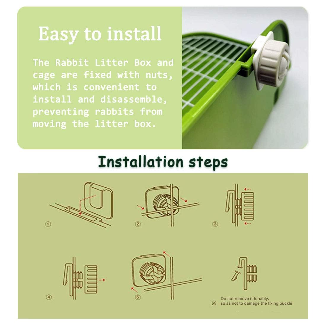 Hamiledyi Rabbit Litter Box Rabbit Toilet Potty Trainer Corner Litter Bedding Box For Small Animals Bunny Guinea Pig Chinchilla