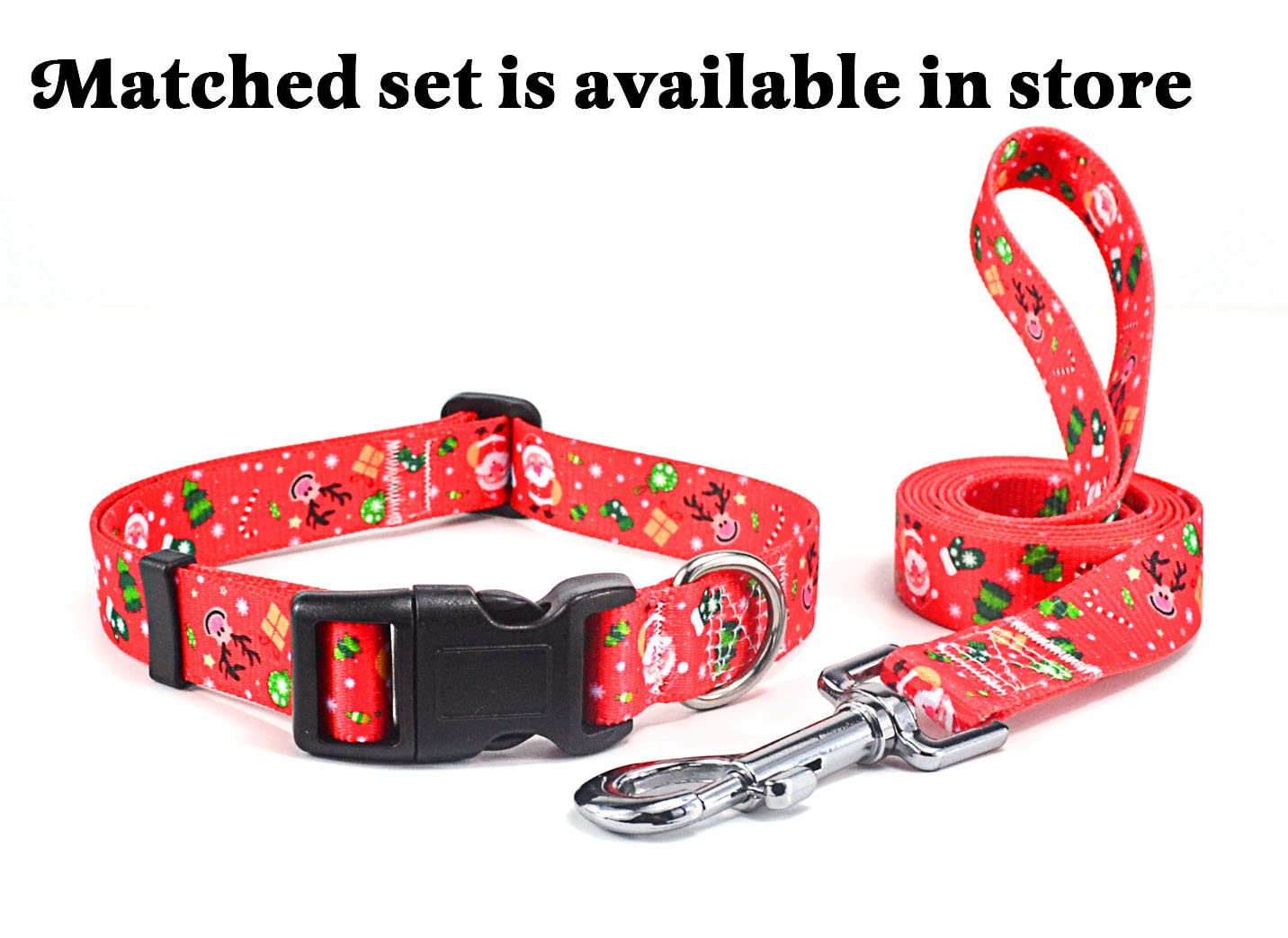Mihqy Christmas Dog Collar - Premium Adjustable Dog Collar For Small Medium Large Dogs (Christmas,S)